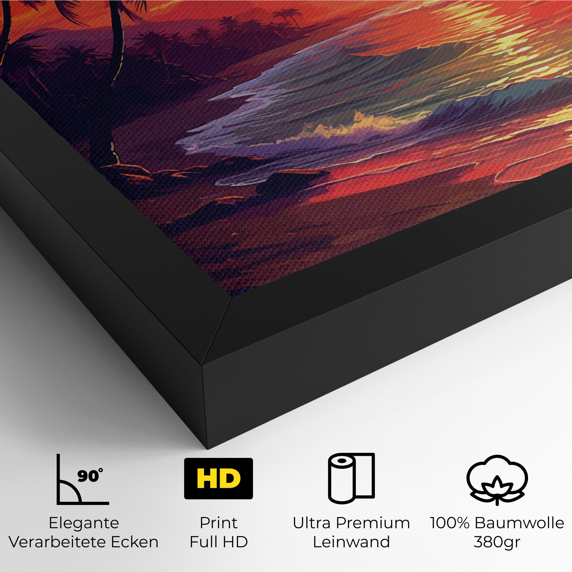 Leinwandbild Purple Orange Sunlight mockup 4