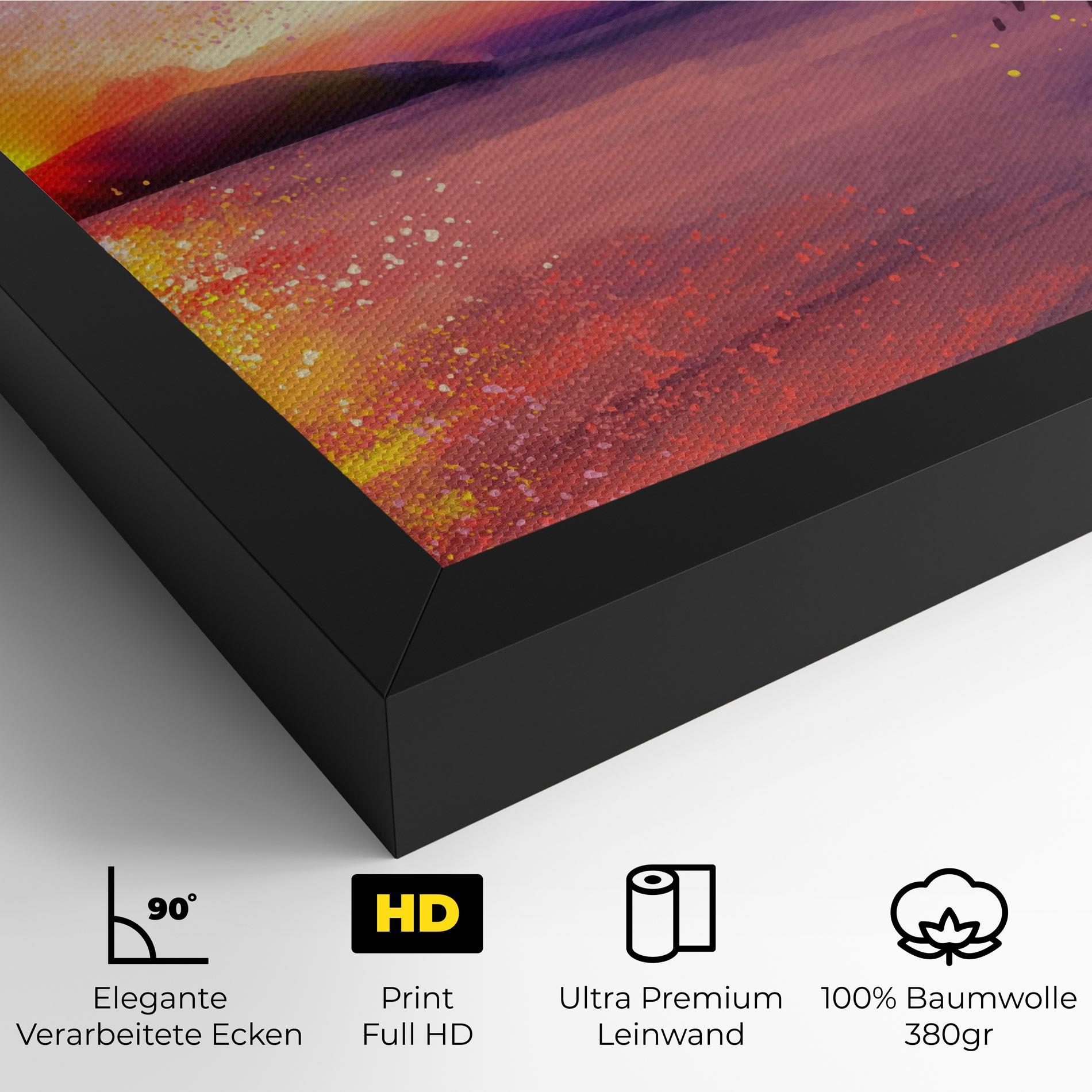 Leinwandbild Purple Sunrise Art mockup 4