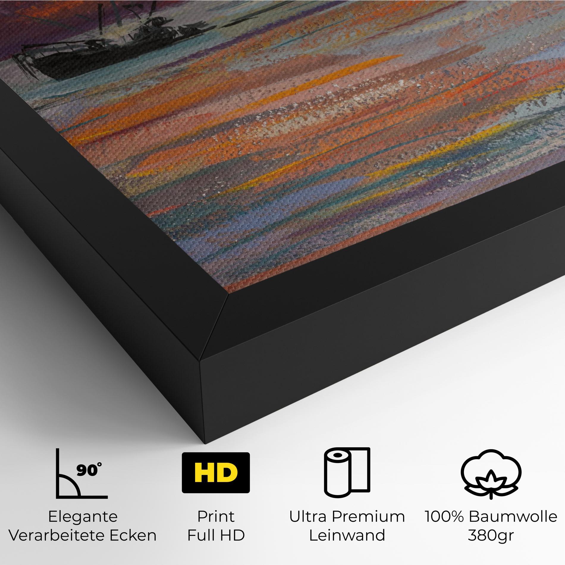 Leinwandbild Sea Ship Painting mockup 4