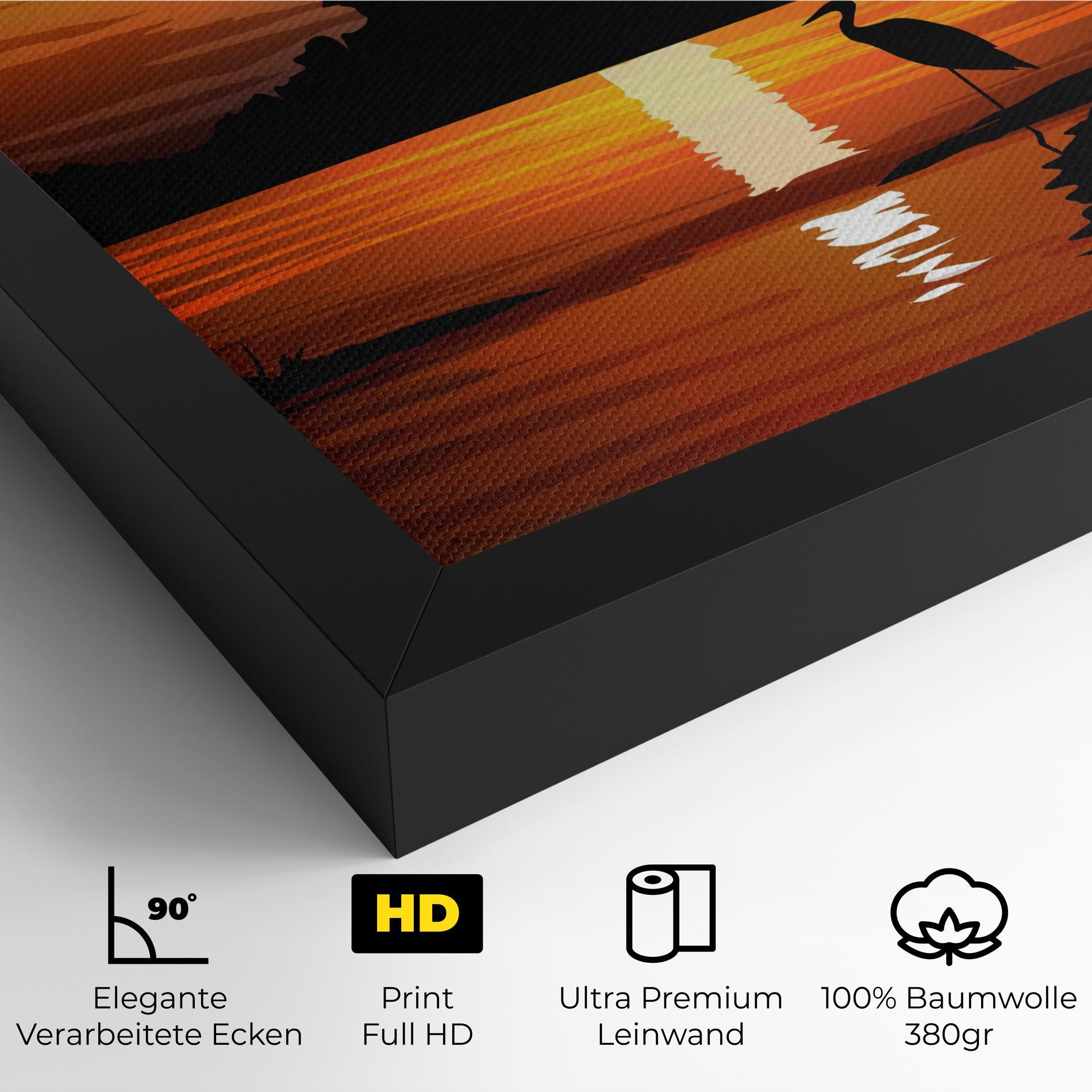 Leinwandbild Sunset Land mockup 4