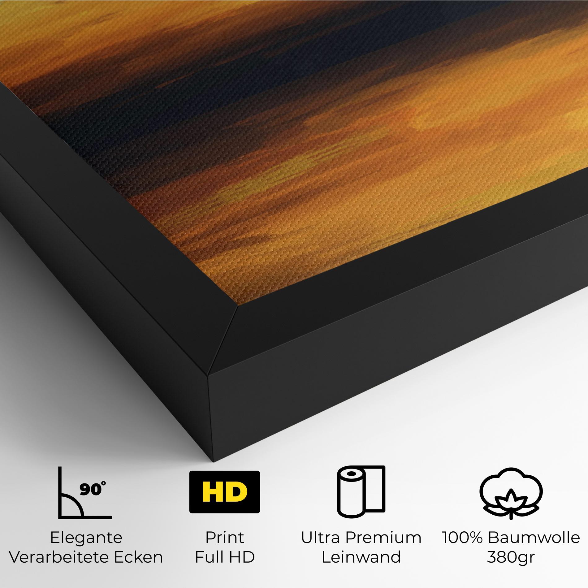 Leinwandbild Sunset Oil Paint mockup 4