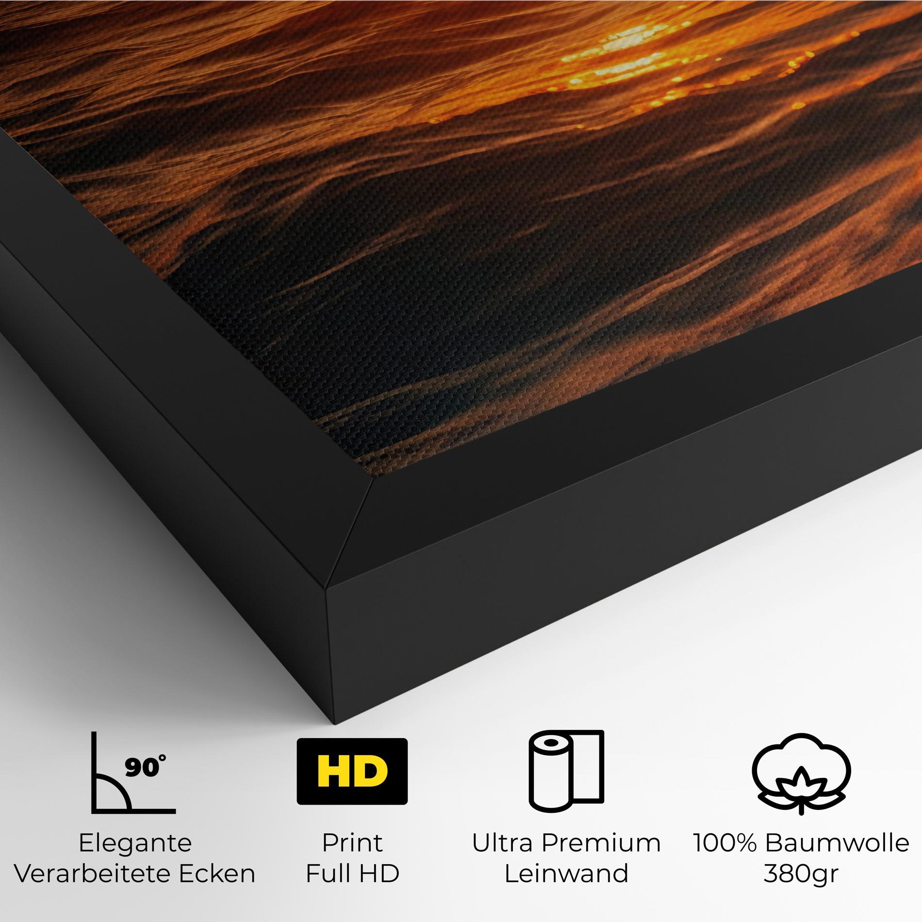 Leinwandbild Waves During Sunset mockup 4