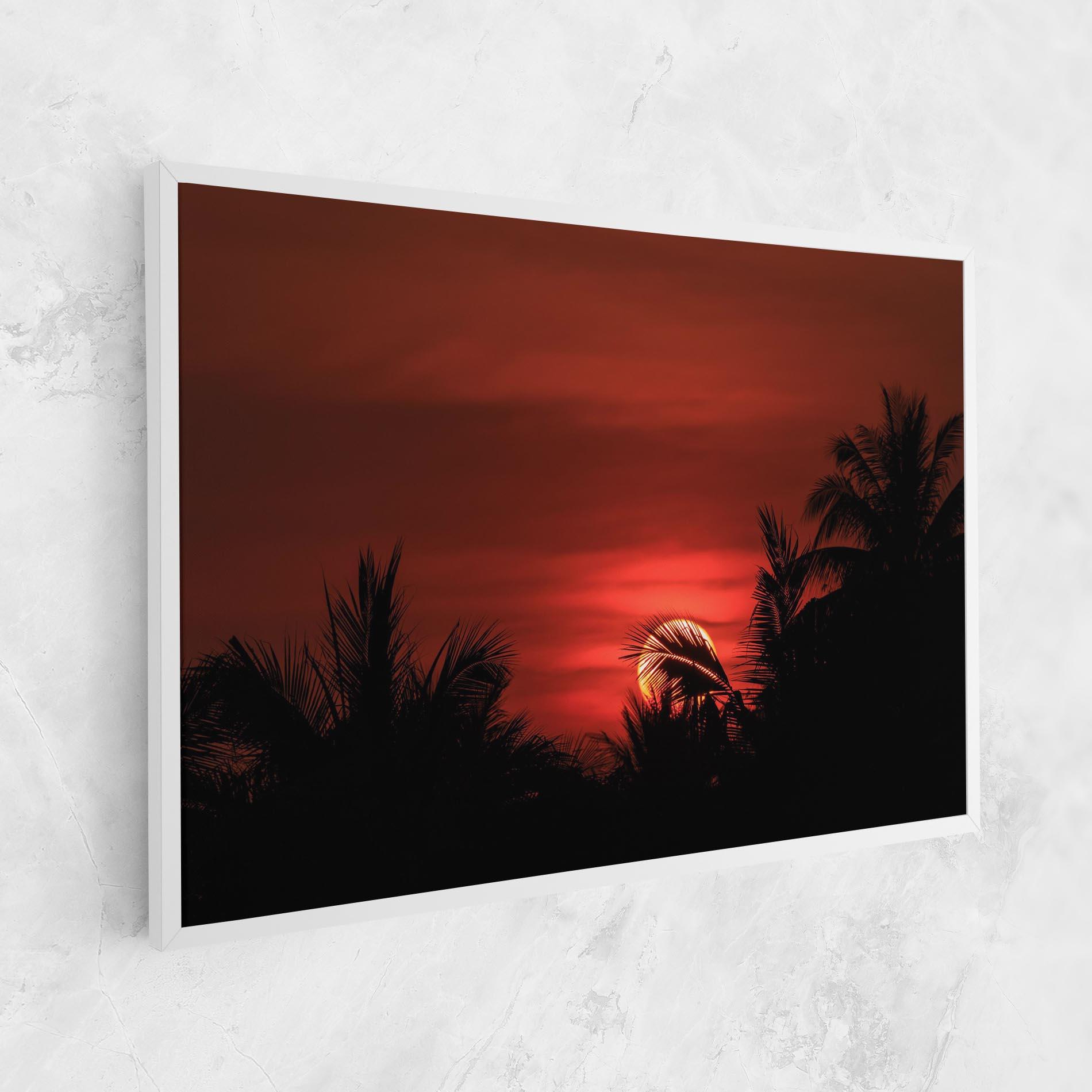 Leinwandbild Coconuts Tree Sunset mockup 1