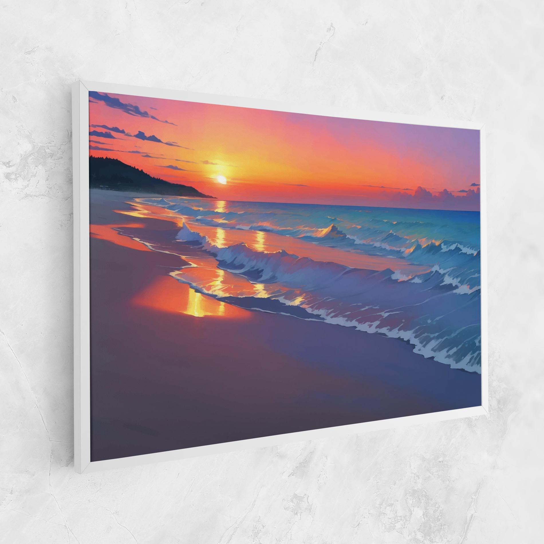 Leinwandbild Dreamy Beach Sunset mockup 1