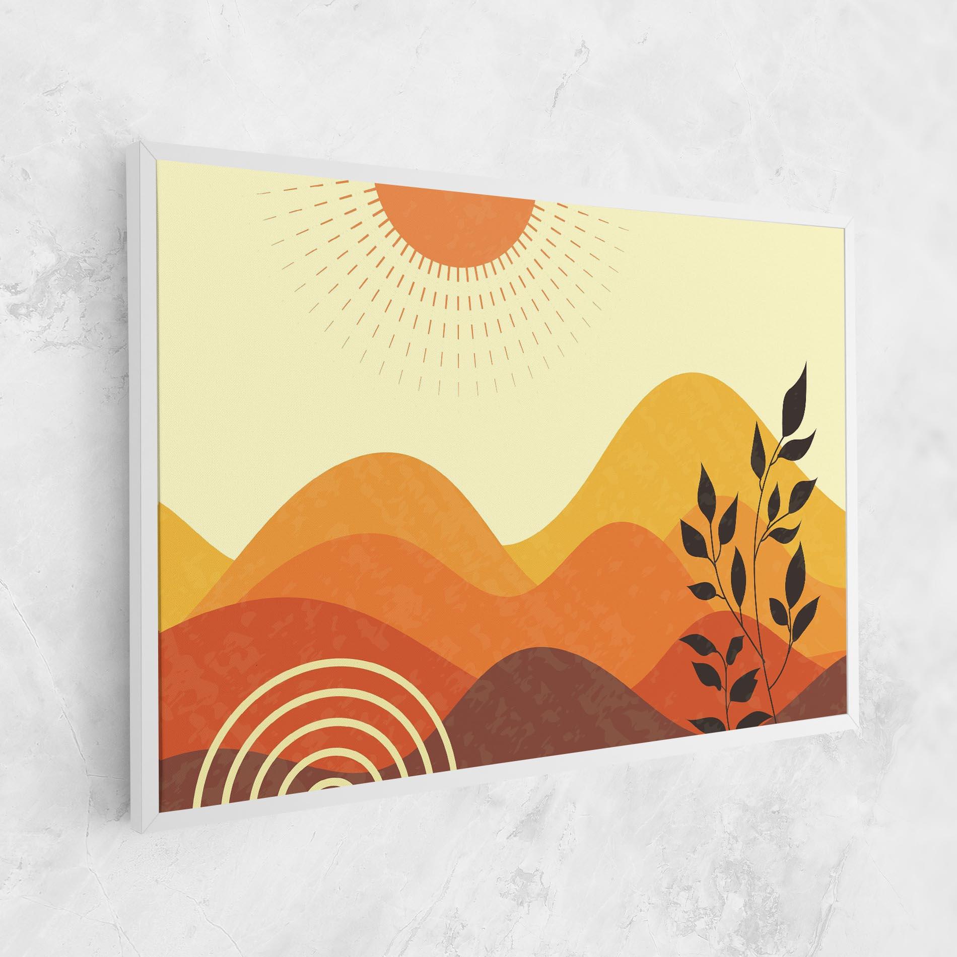 Leinwandbild Minimalist Sunset Art mockup 1