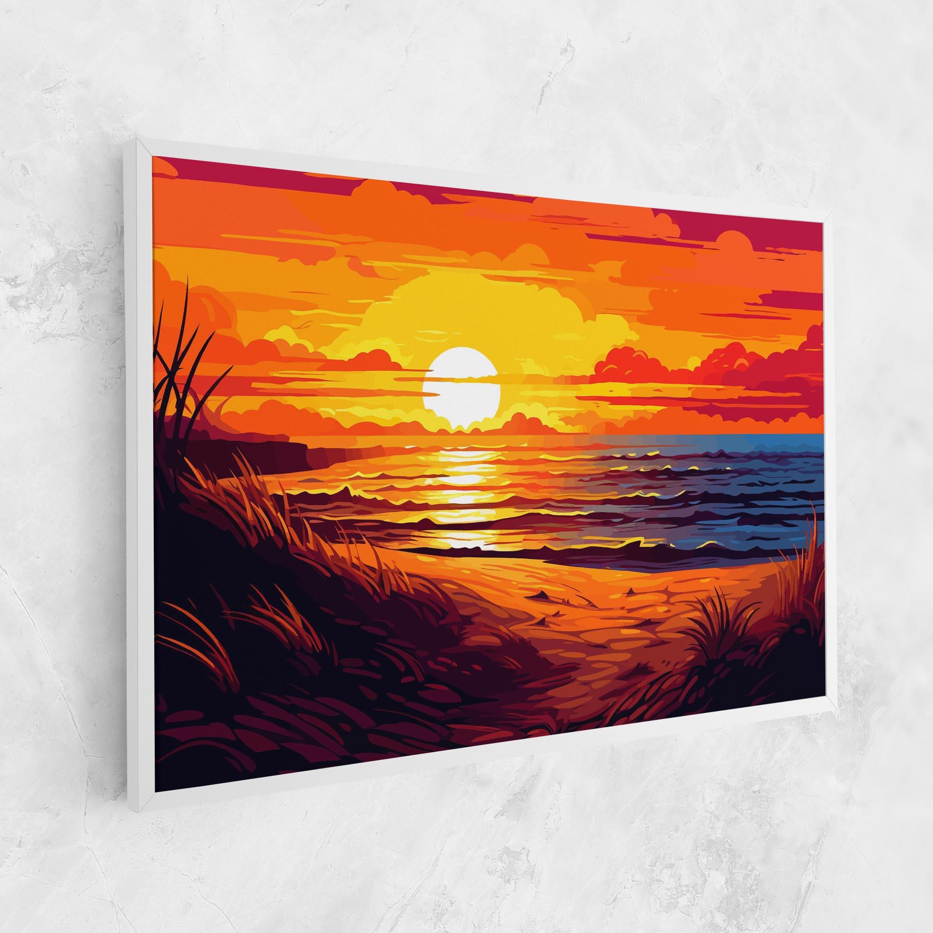 Leinwandbild Strong Orange Sunset mockup 1