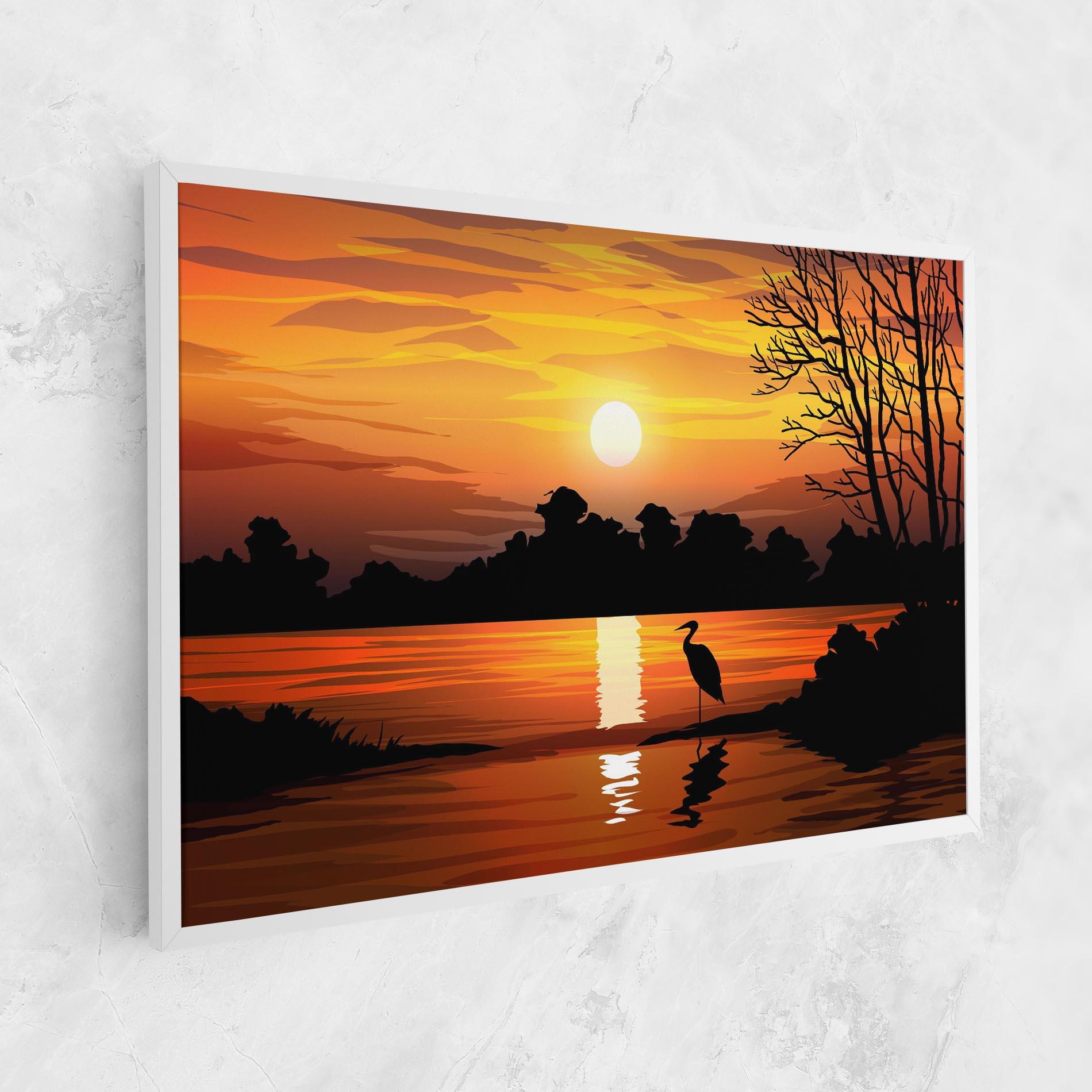 Leinwandbild Sunset Land mockup 1