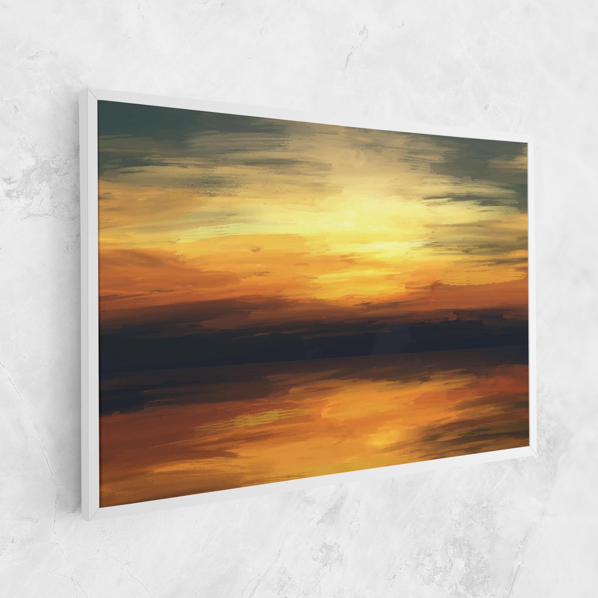 Leinwandbild Sunset Oil Paint mockup 1