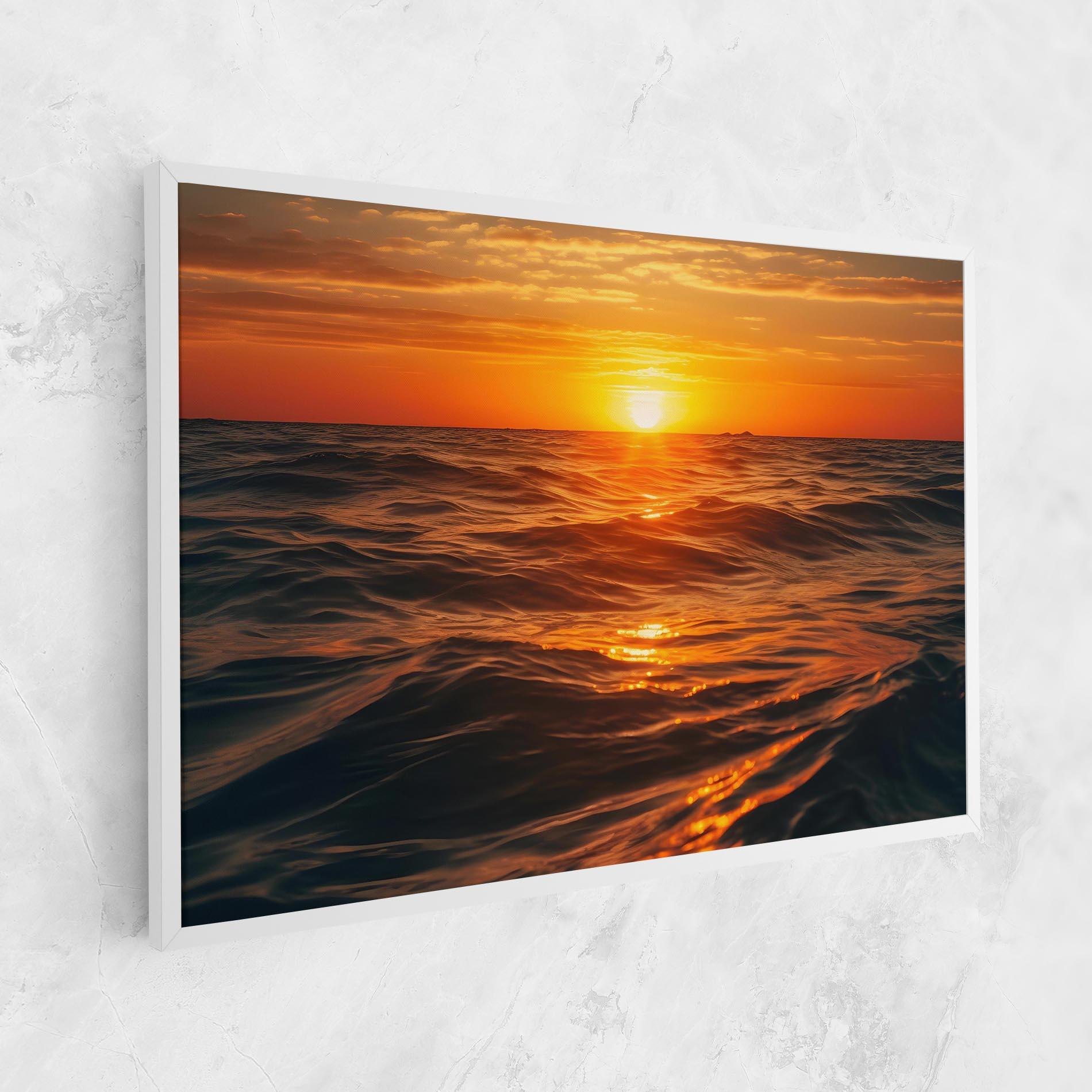 Leinwandbild Waves During Sunset mockup 1