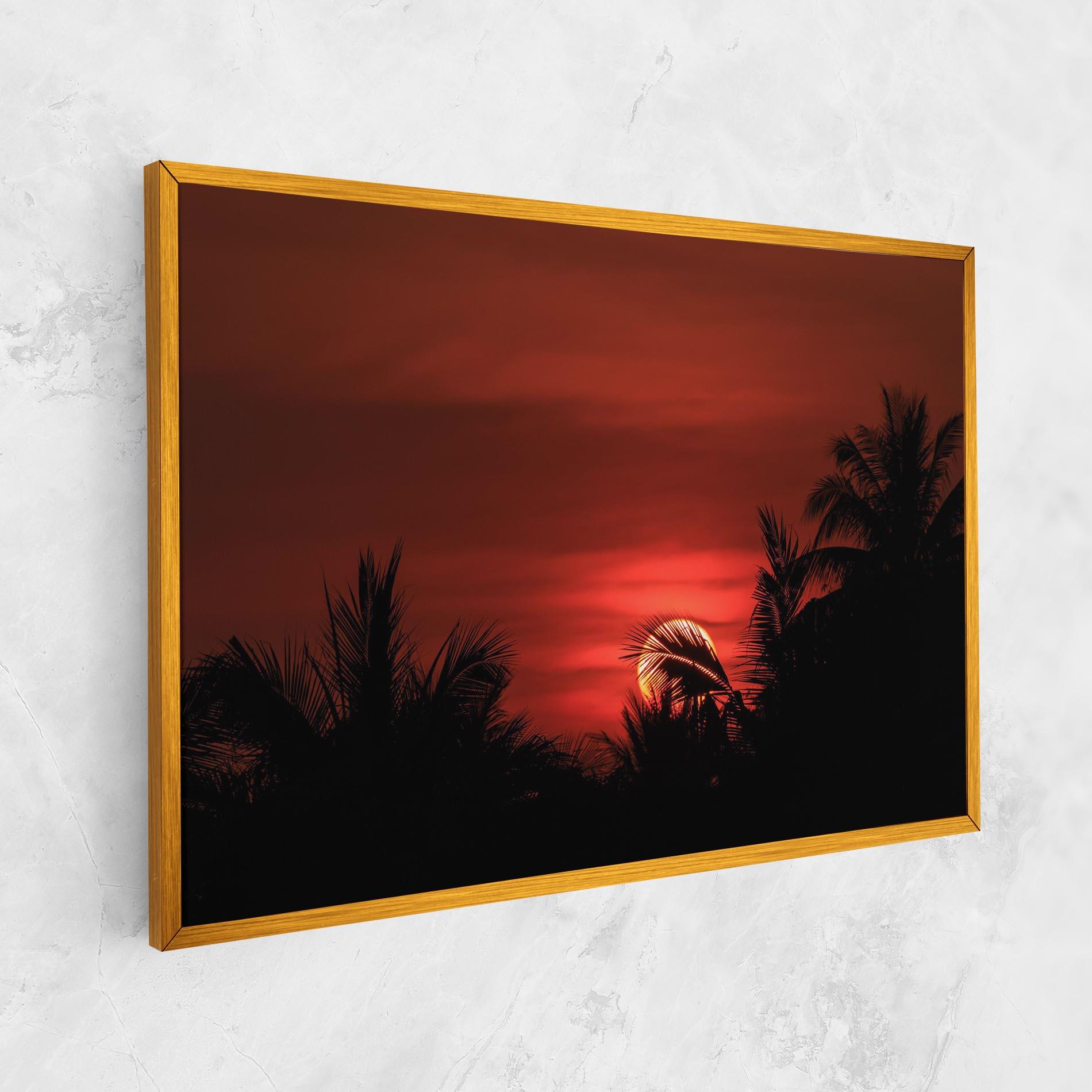 Leinwandbild Coconuts Tree Sunset mockup 1