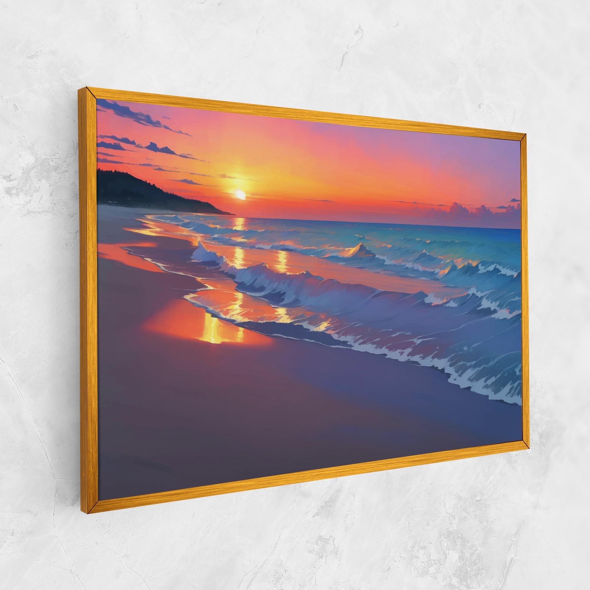 Leinwandbild Dreamy Beach Sunset mockup 1