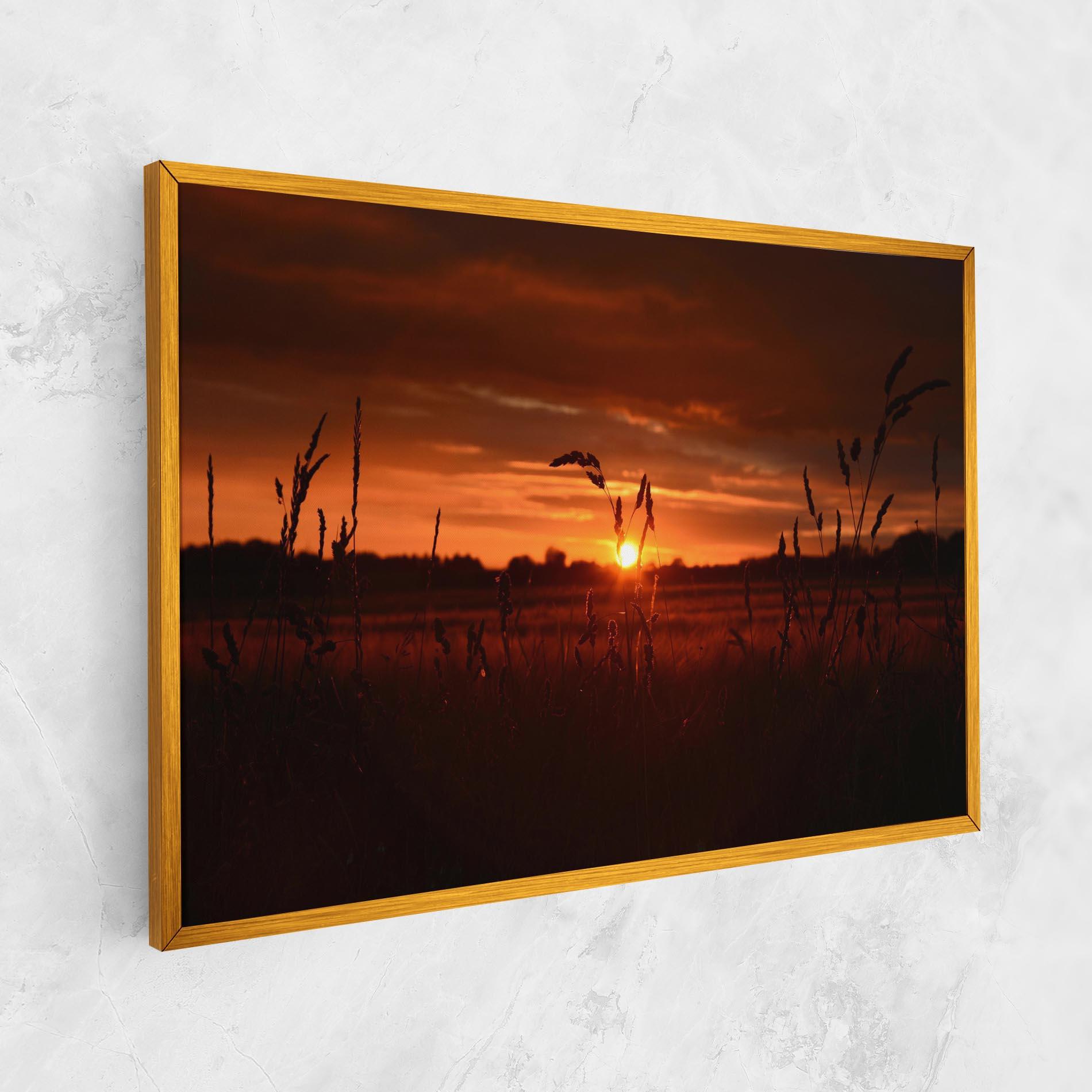 Leinwandbild Field Shilouette mockup 1