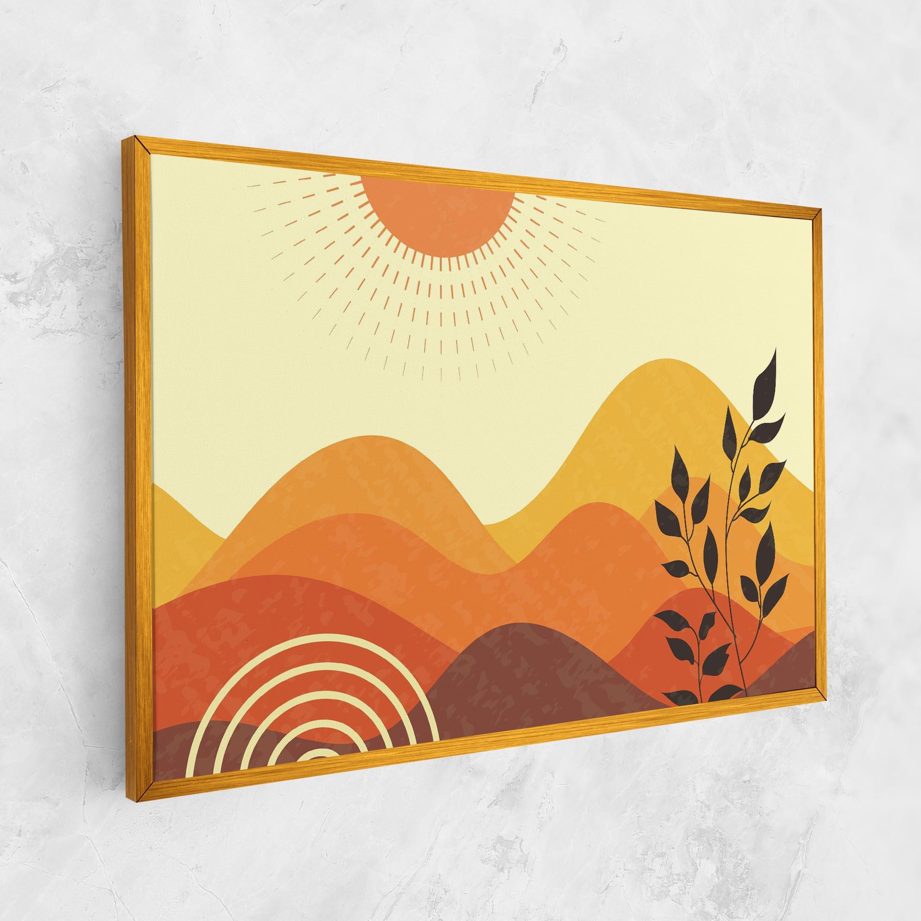 Leinwandbild Minimalist Sunset Art mockup 1