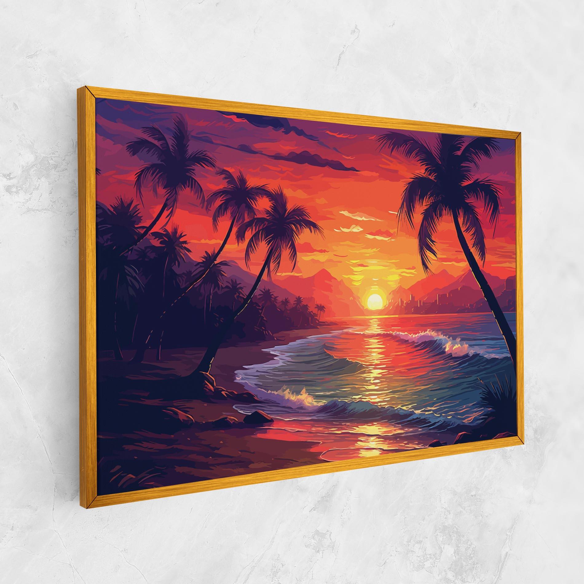 Leinwandbild Purple Orange Sunlight mockup 1