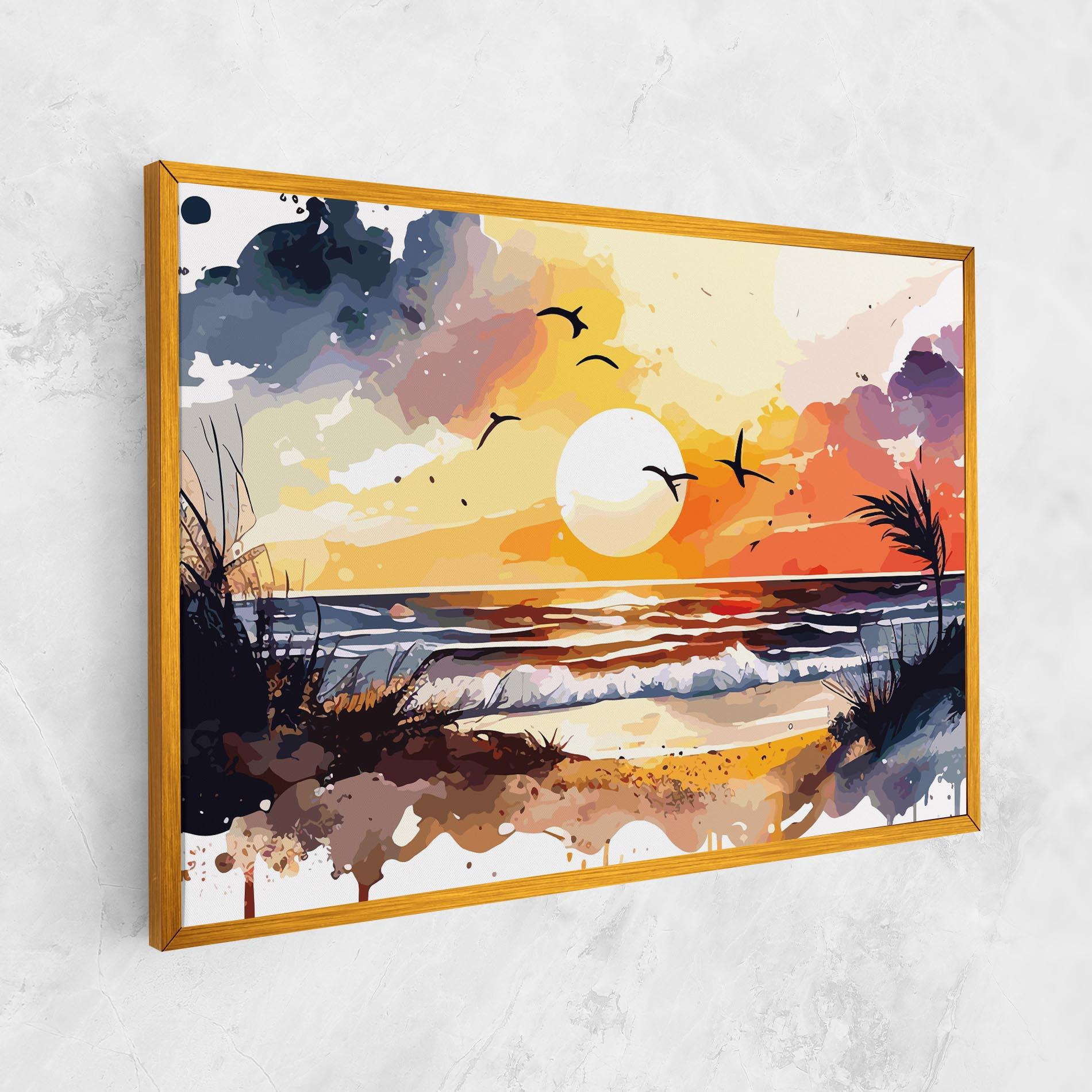 Leinwandbild Sunset Art View mockup 1