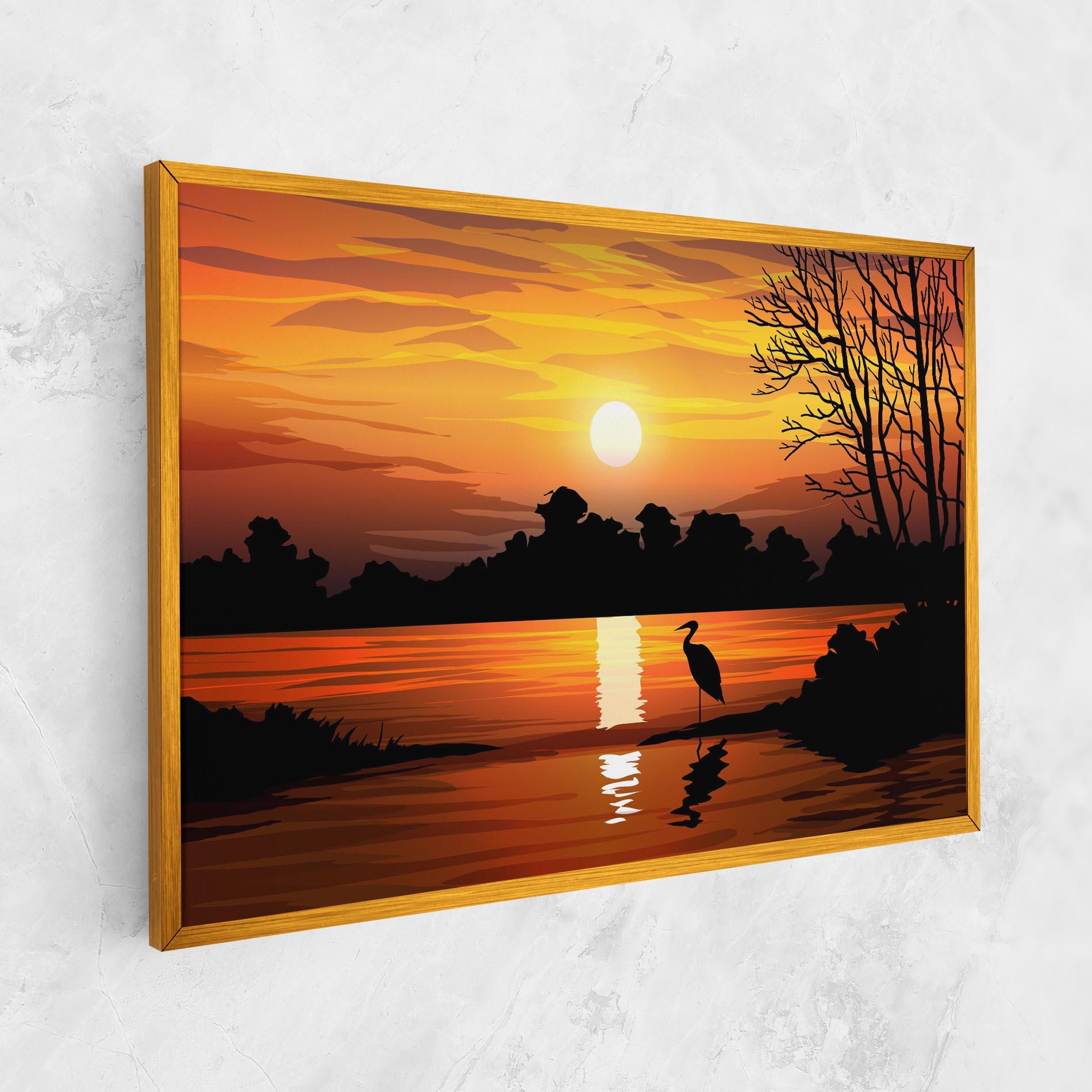 Leinwandbild Sunset Land mockup 1