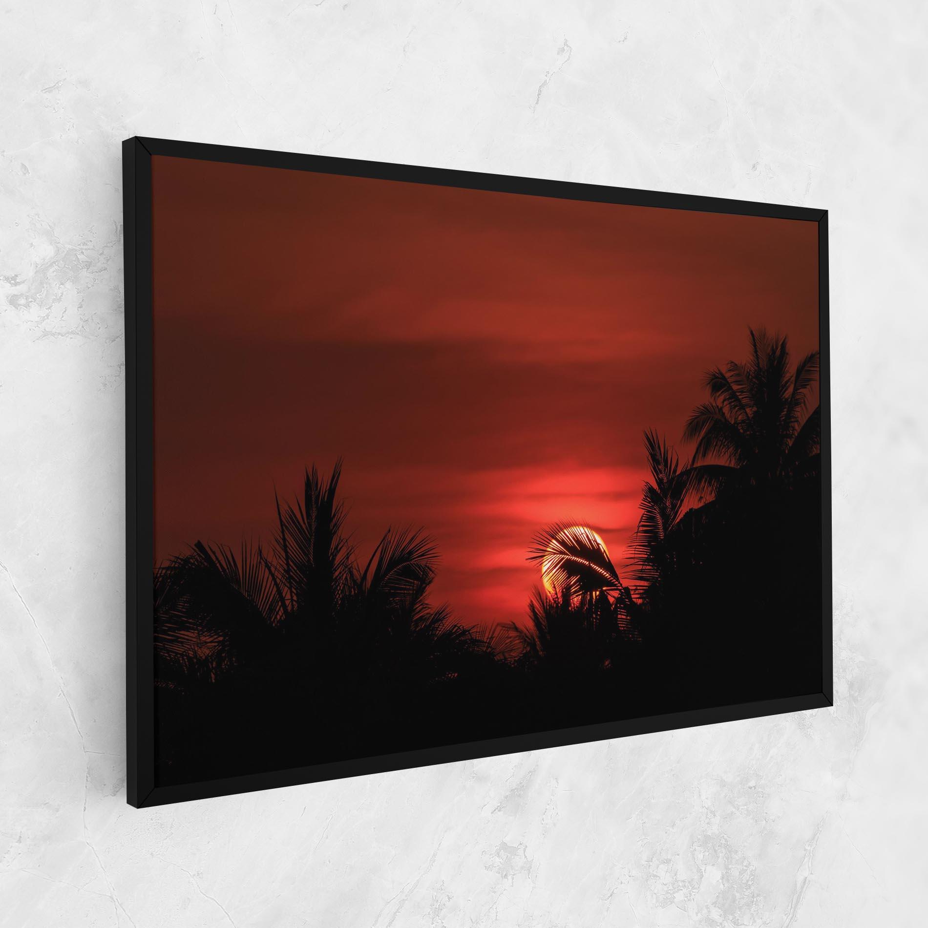Leinwandbild Coconuts Tree Sunset mockup 1