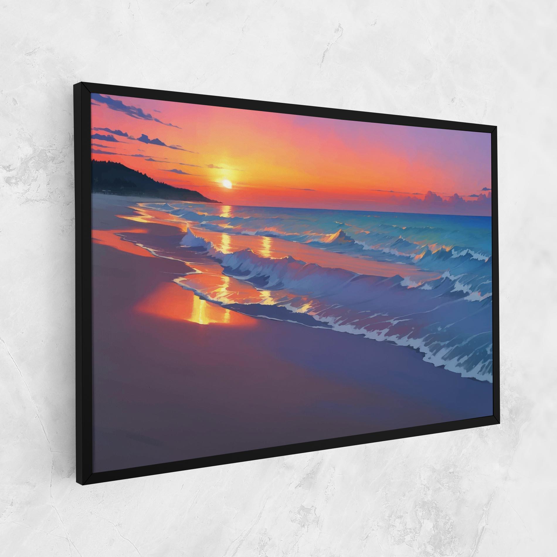 Leinwandbild Dreamy Beach Sunset mockup 1