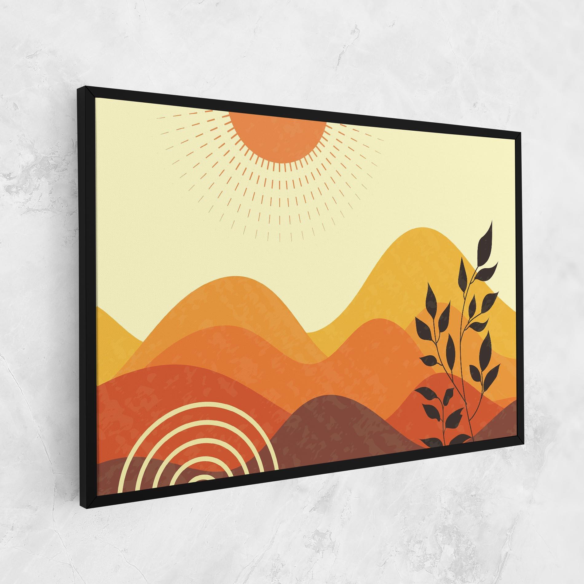 Leinwandbild Minimalist Sunset Art mockup 1