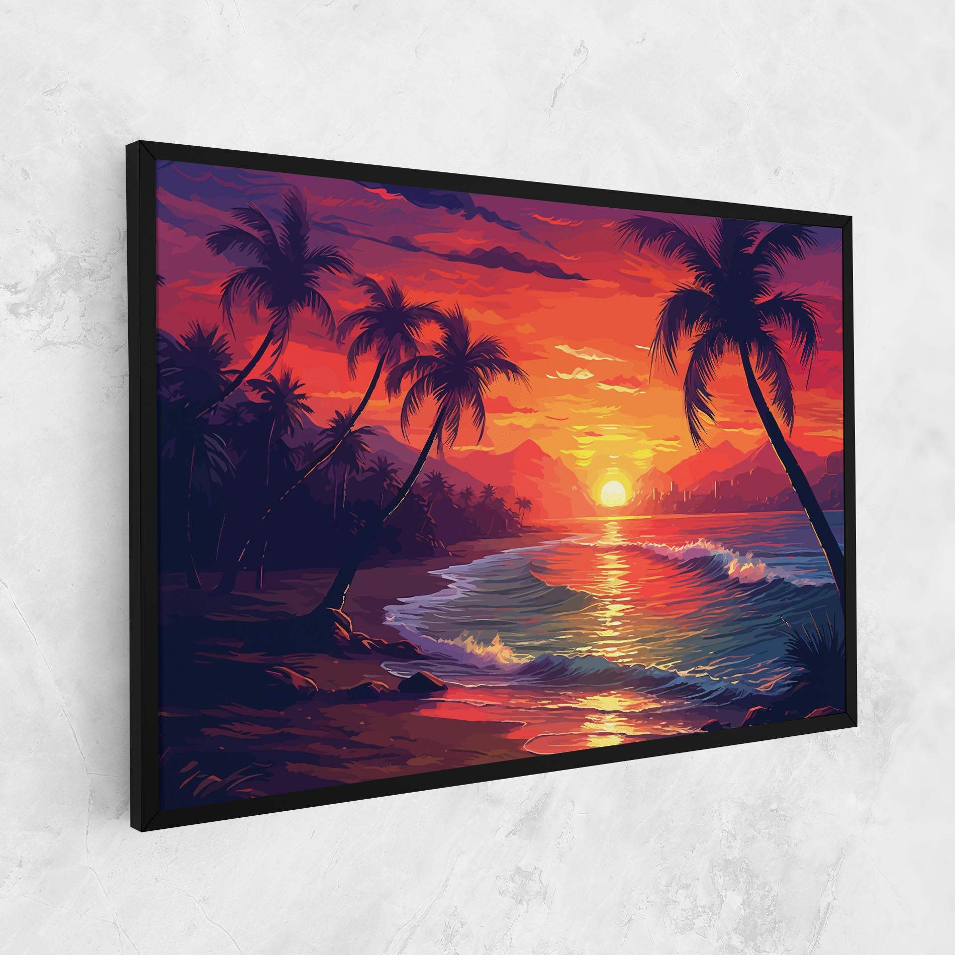 Leinwandbild Purple Orange Sunlight mockup 1