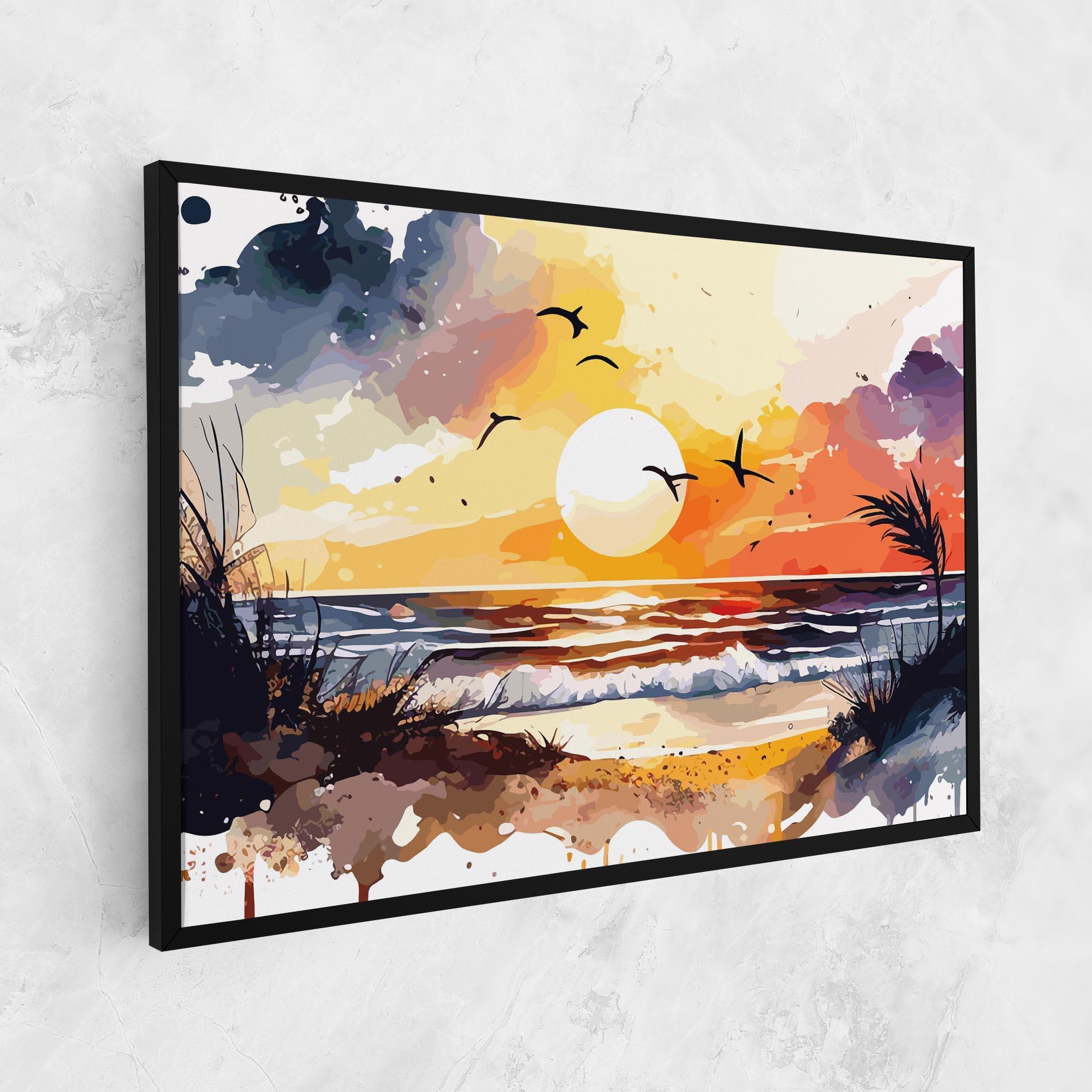Leinwandbild Sunset Art View mockup 1
