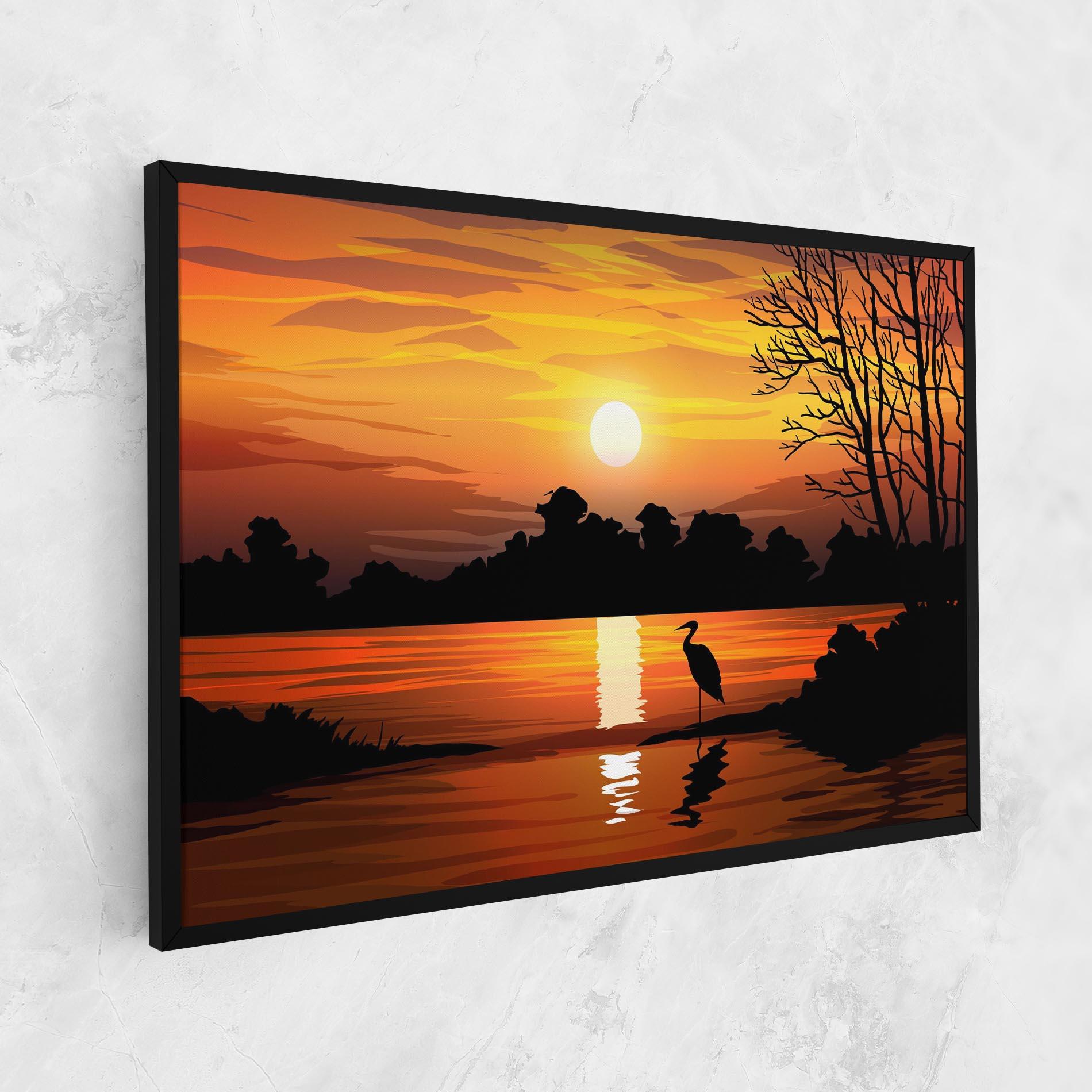 Leinwandbild Sunset Land mockup 1