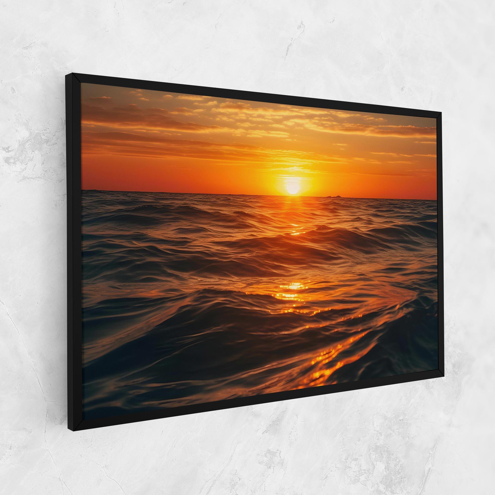 Leinwandbild Waves During Sunset mockup 1
