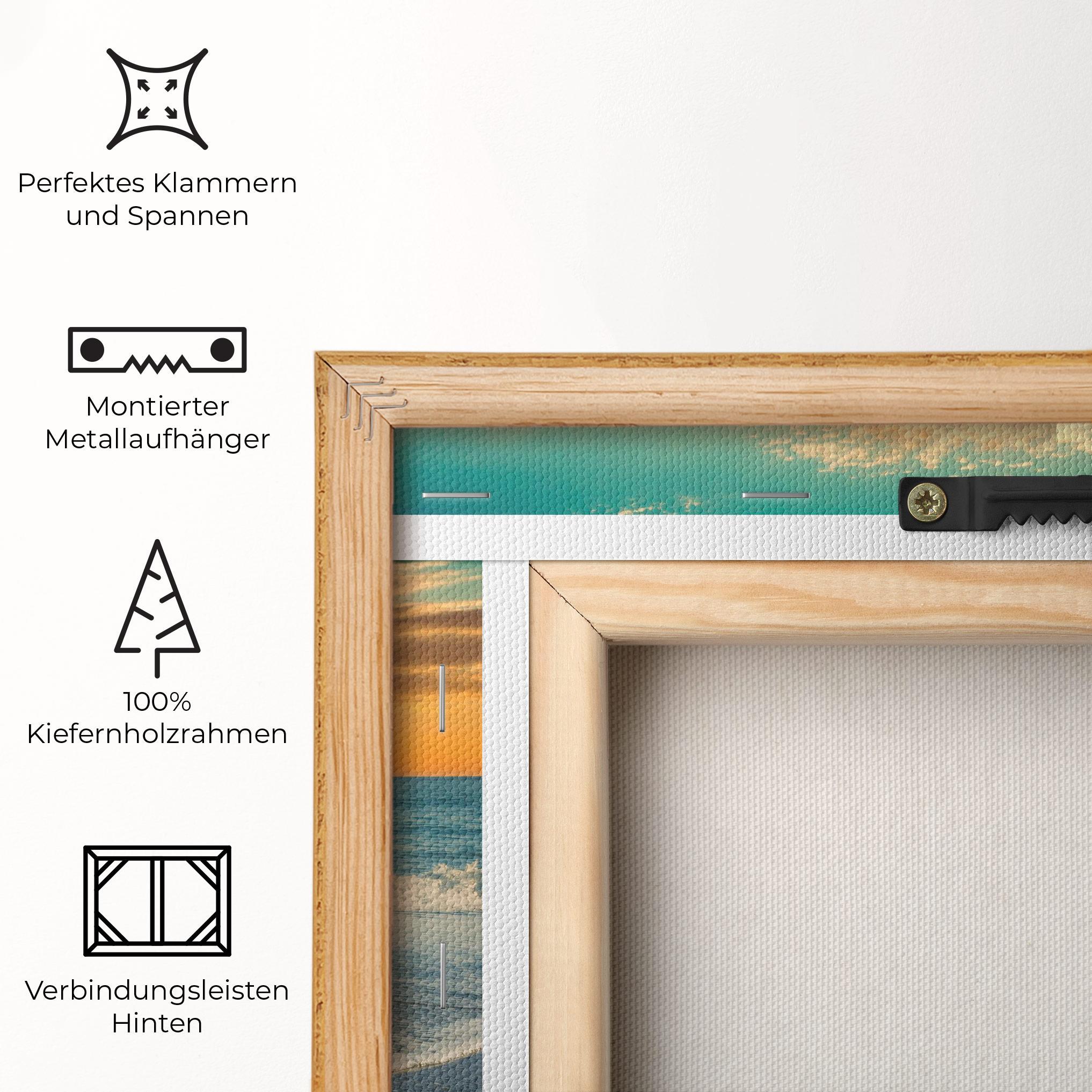 Leinwandbild Beach Dramatic Sunset mockup 5