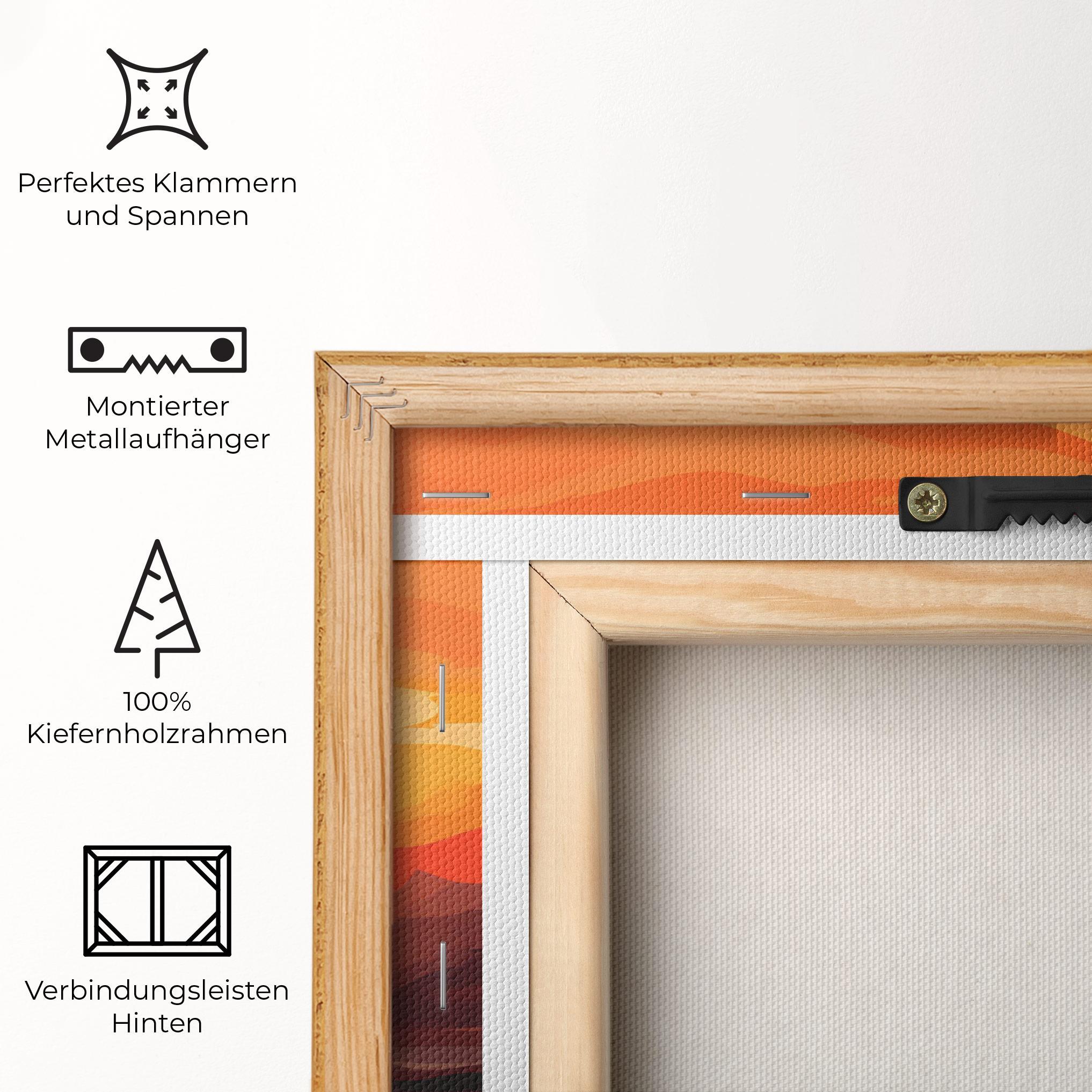 Leinwandbild Beautiful Sunset Illustration mockup 5