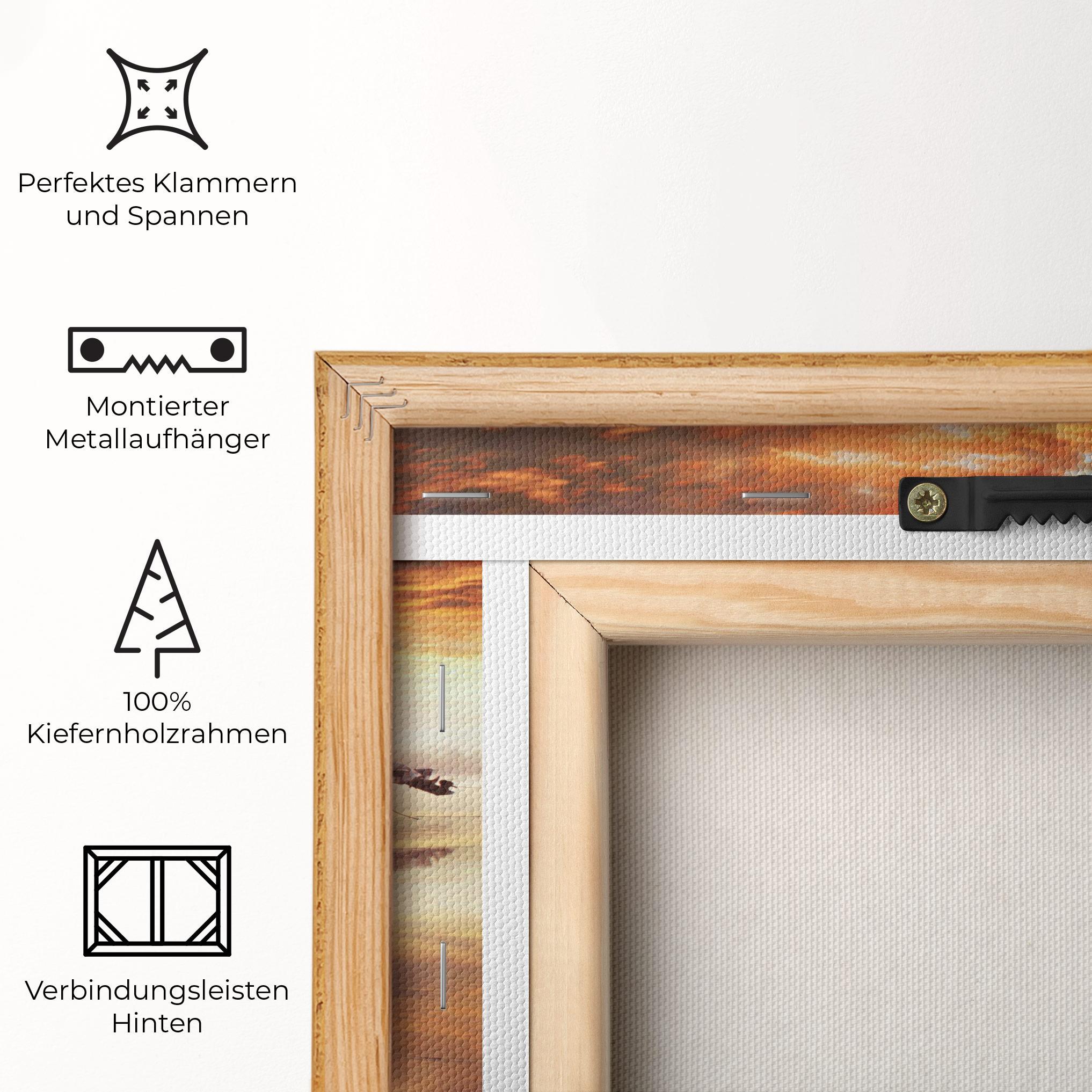 Leinwandbild Beauty Boat Sunrise mockup 5