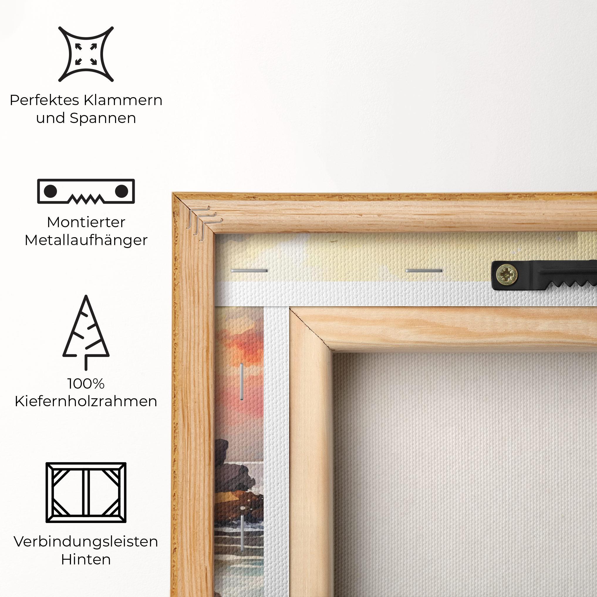 Leinwandbild Pretty Pastel Sunset mockup 5