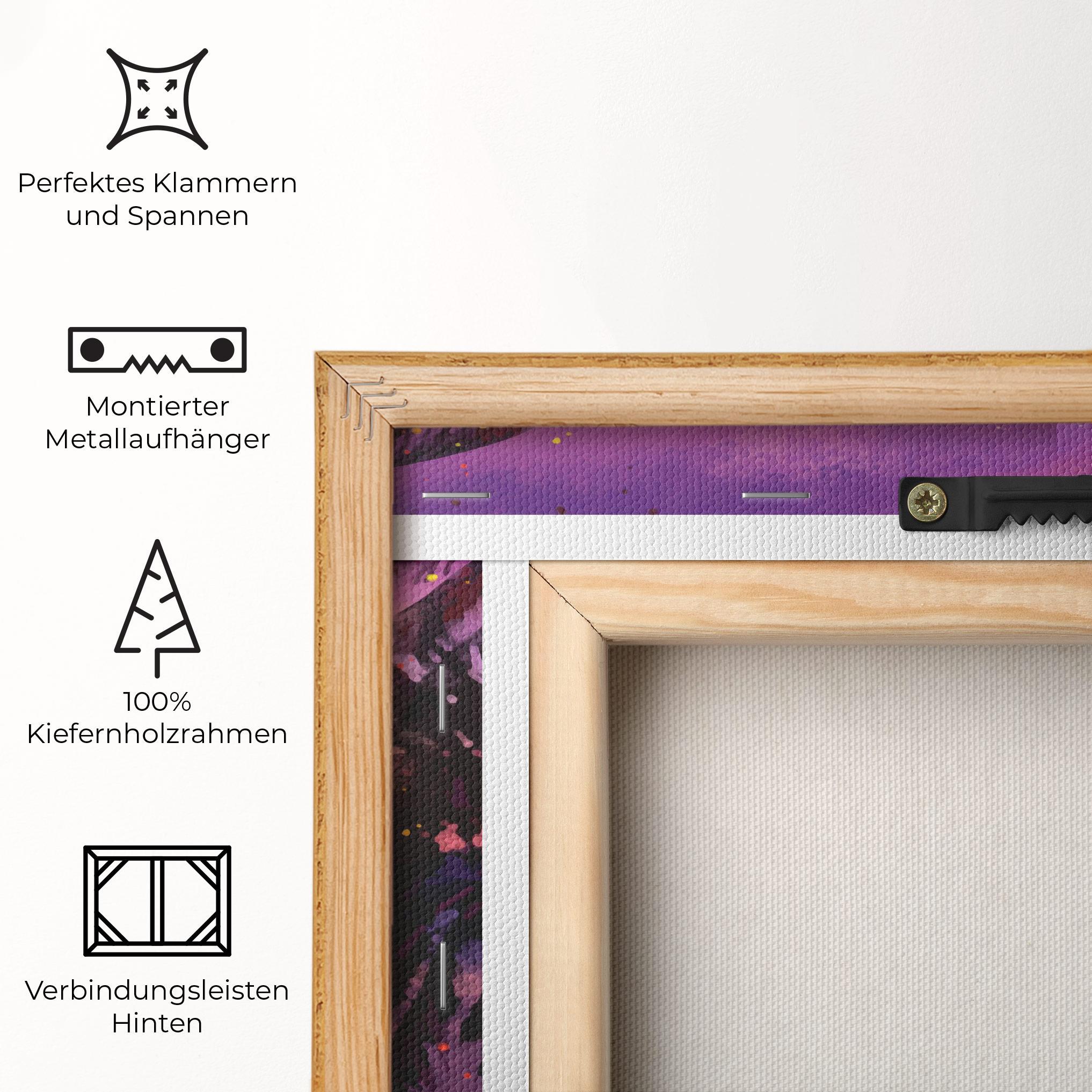 Leinwandbild Purple Sunrise Art mockup 5