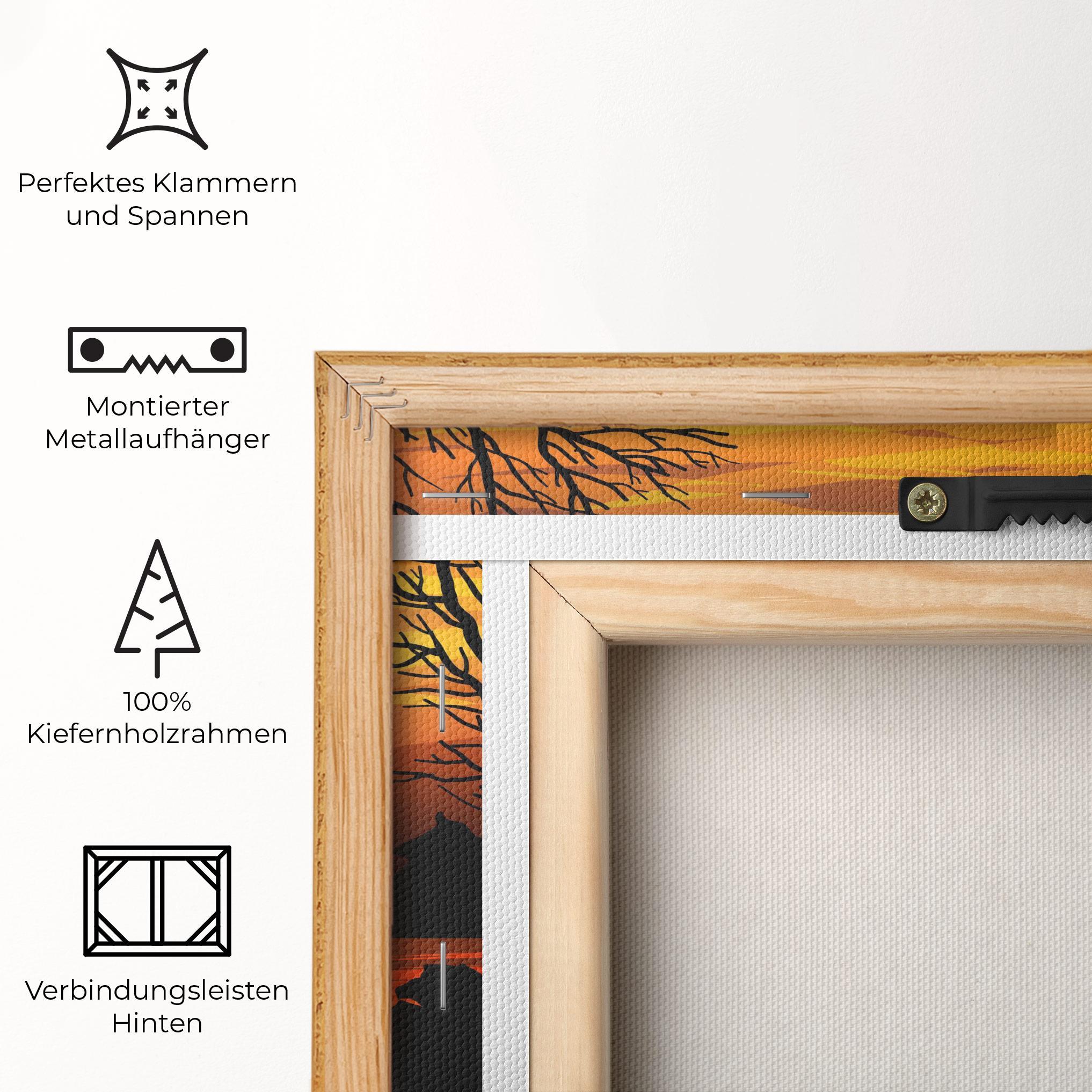 Leinwandbild Sunset Land mockup 5