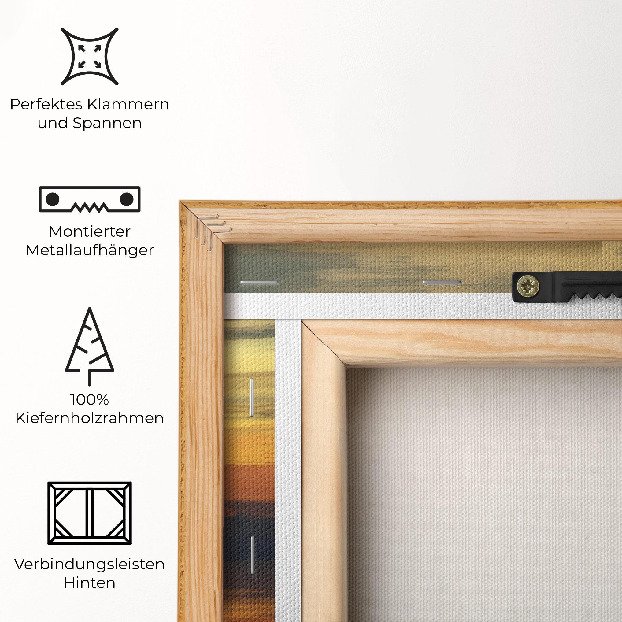 Leinwandbild Sunset Oil Paint mockup 5