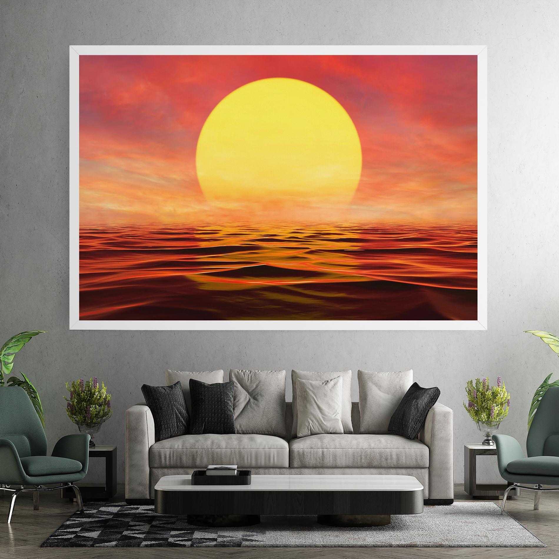 Leinwandbild Clouds Reflection Sky mockup 7