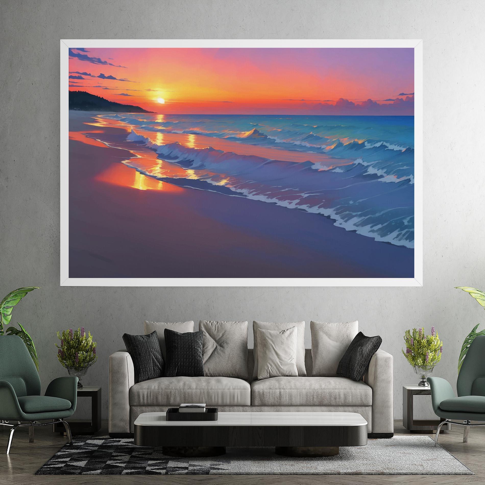 Leinwandbild Dreamy Beach Sunset mockup 7
