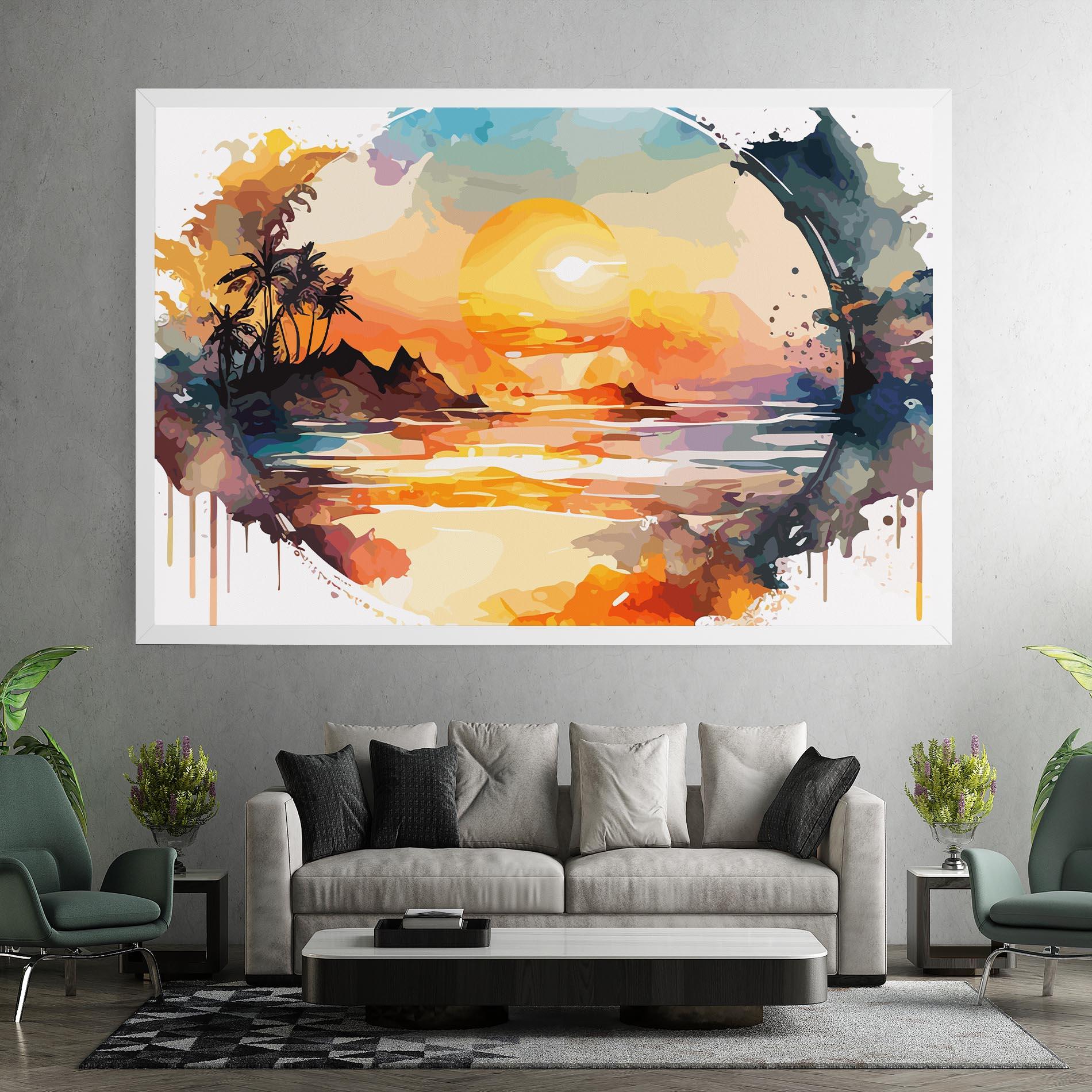 Leinwandbild Sunrise Art mockup 7