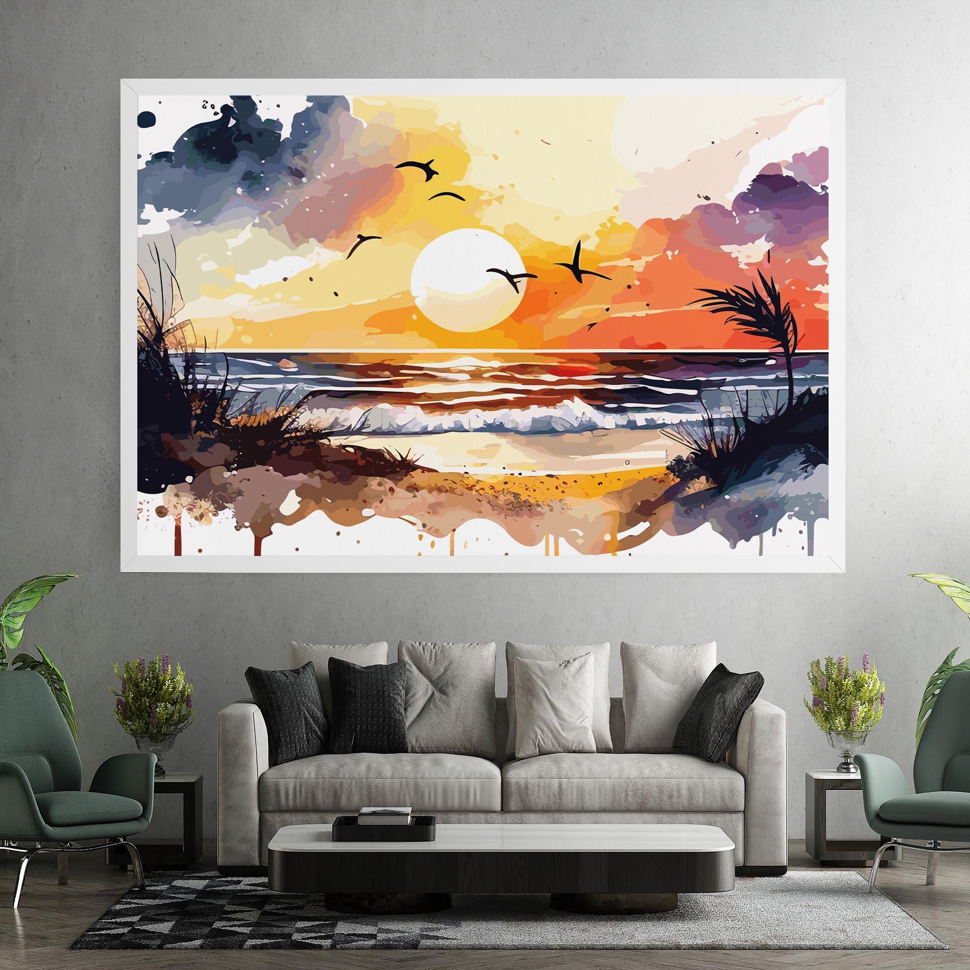Leinwandbild Sunset Art View mockup 7
