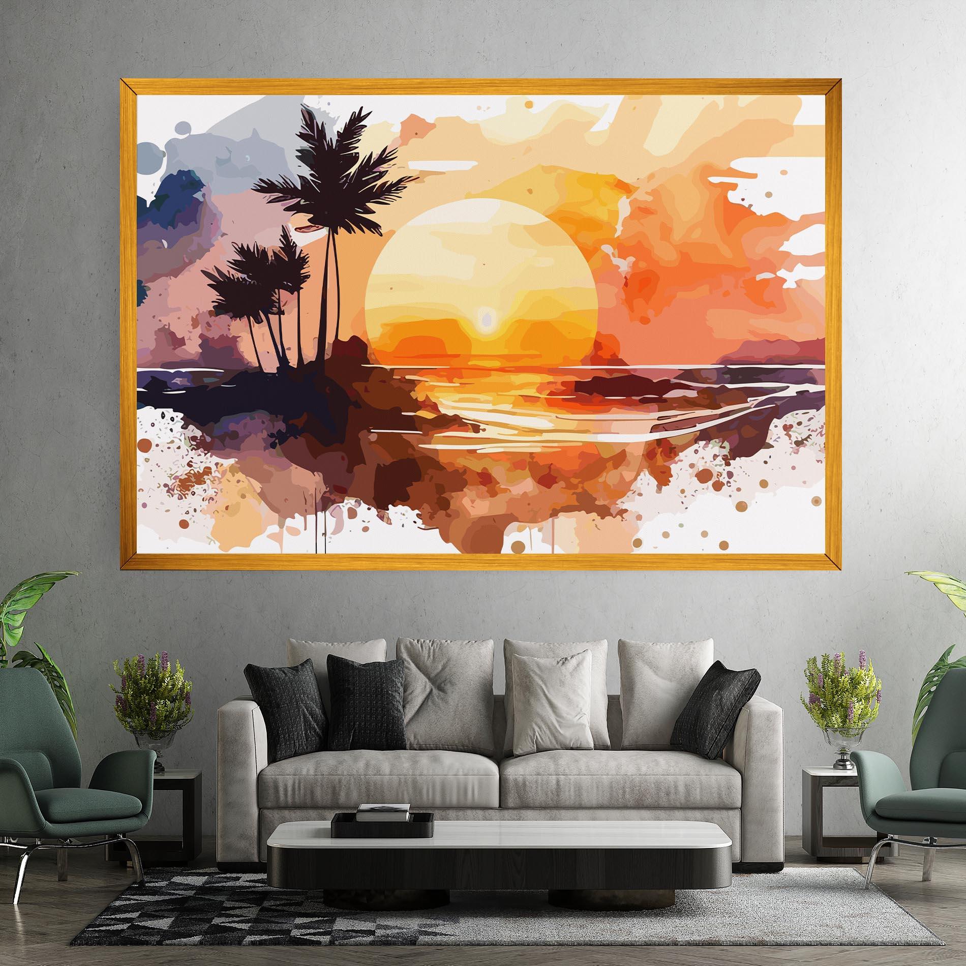Leinwandbild Beautiful Sunrise mockup 7