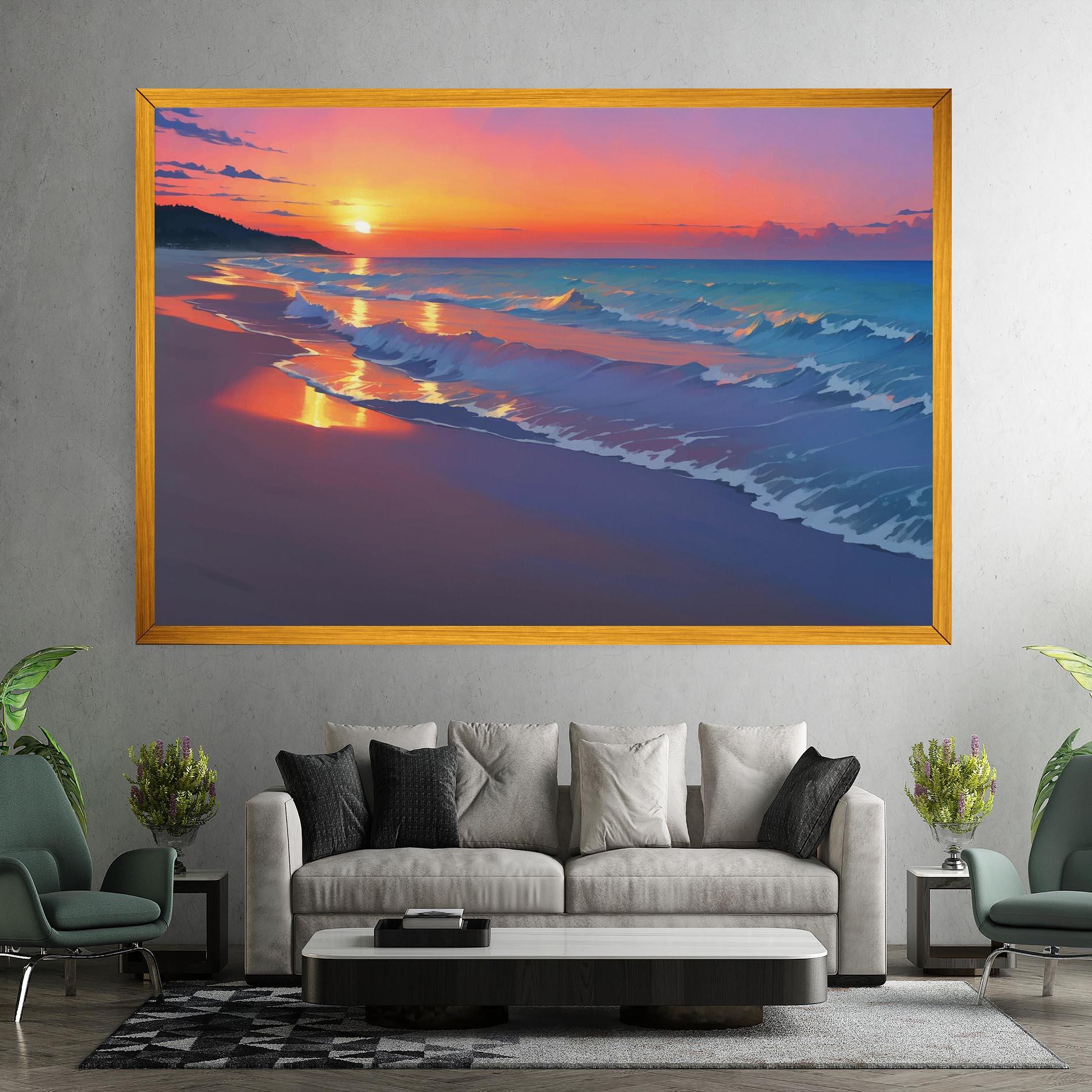 Leinwandbild Dreamy Beach Sunset mockup 7