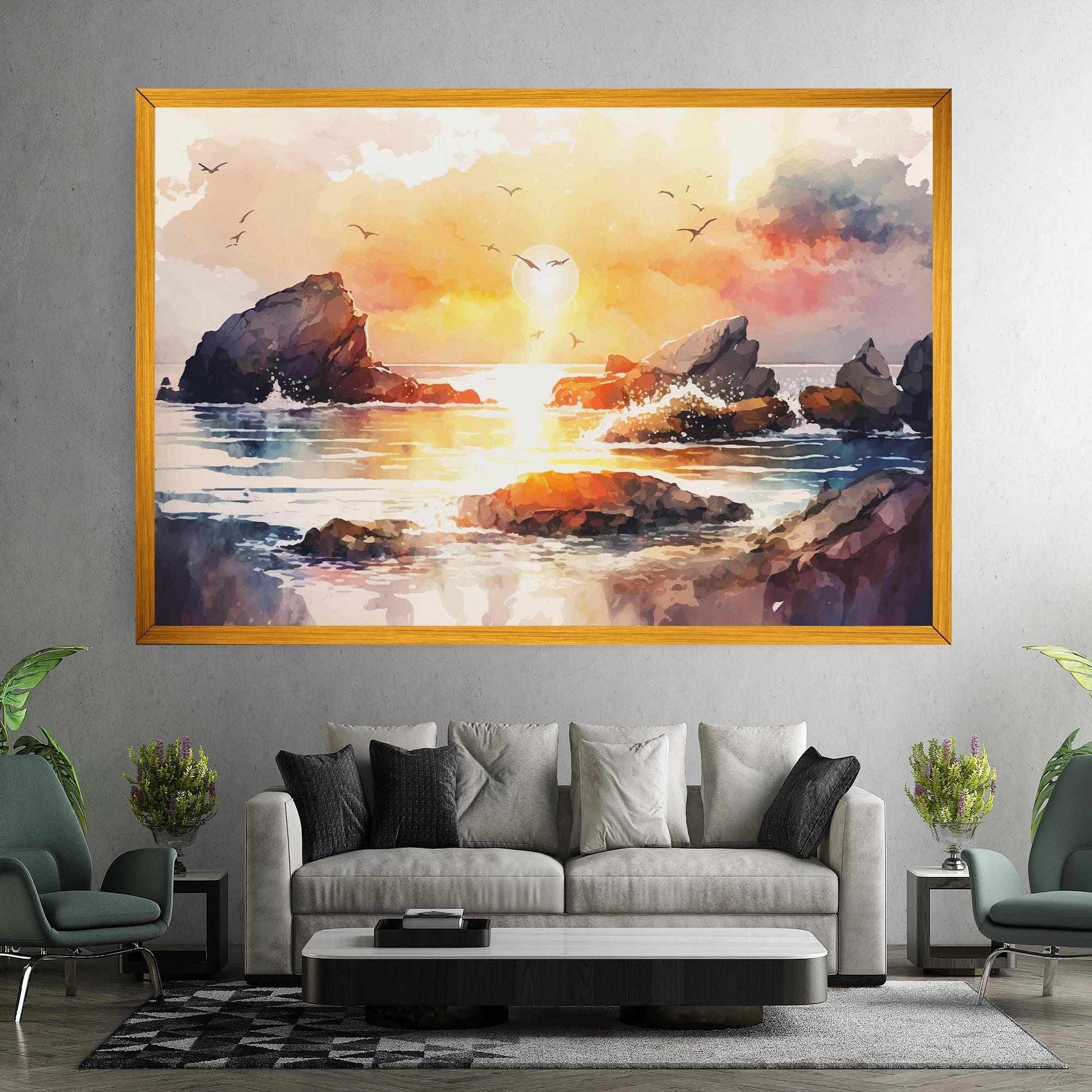 Leinwandbild Pretty Pastel Sunset mockup 7