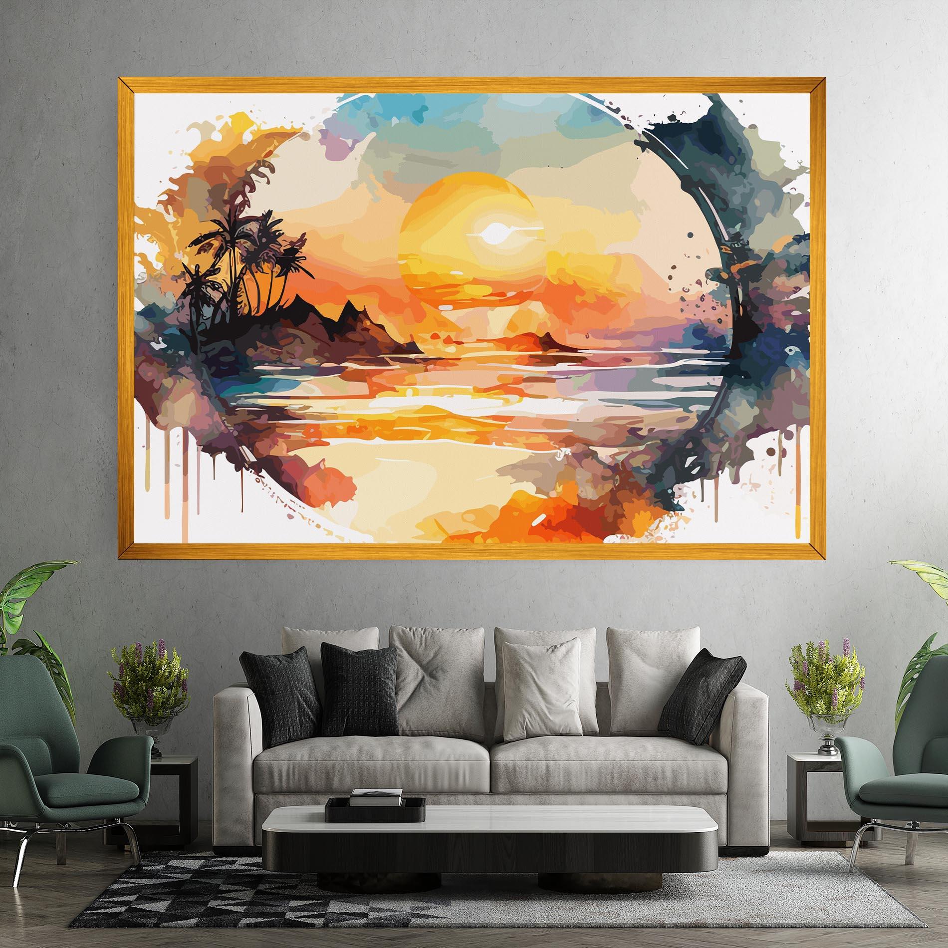 Leinwandbild Sunrise Art mockup 7