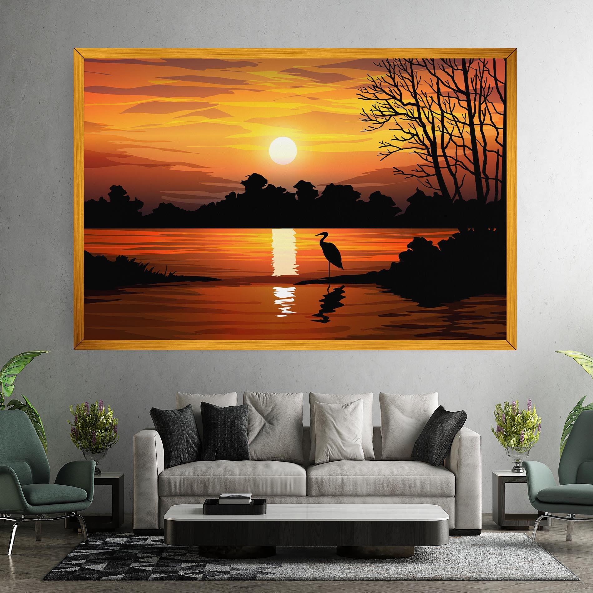 Leinwandbild Sunset Land mockup 7