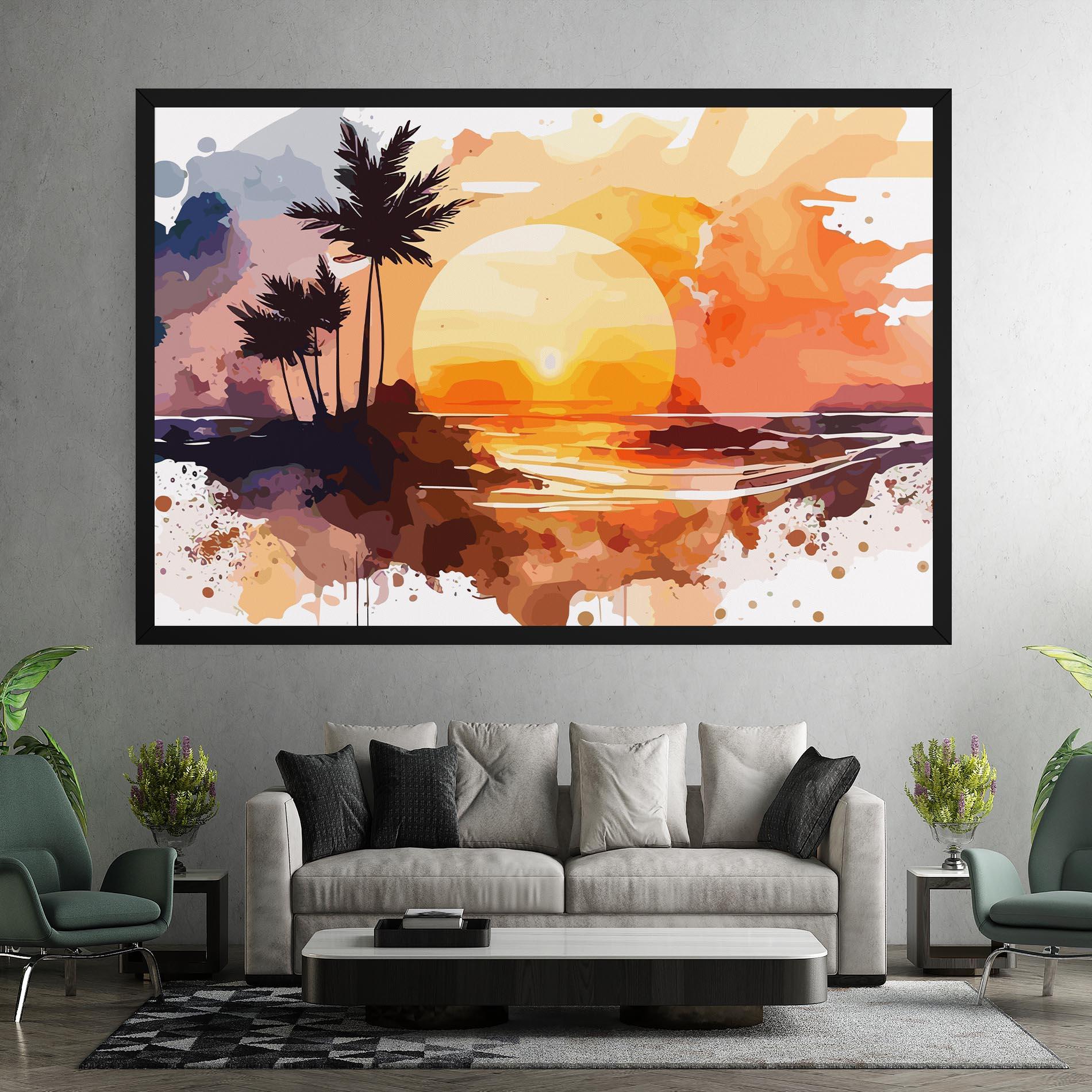 Leinwandbild Beautiful Sunrise mockup 7