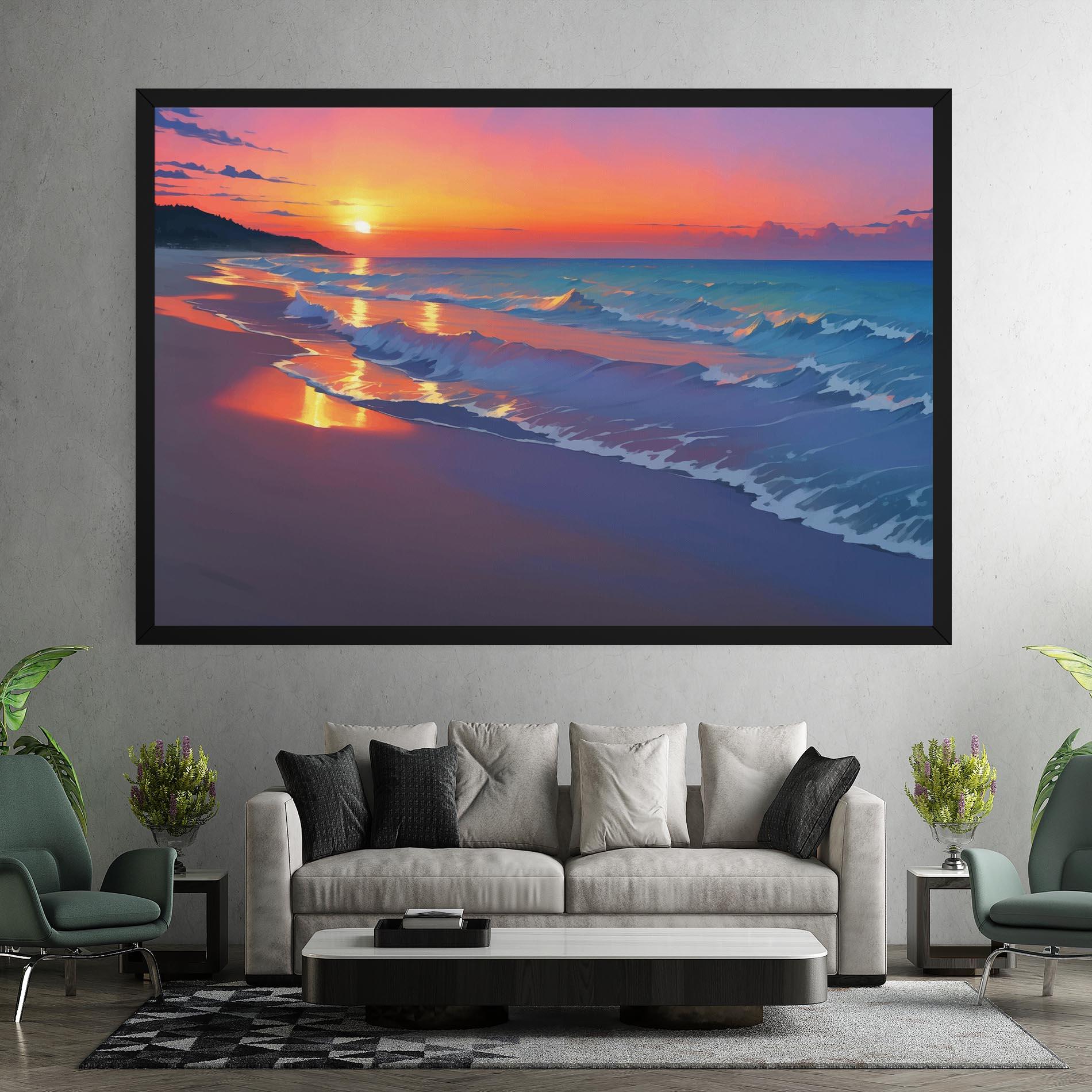 Leinwandbild Dreamy Beach Sunset mockup 7