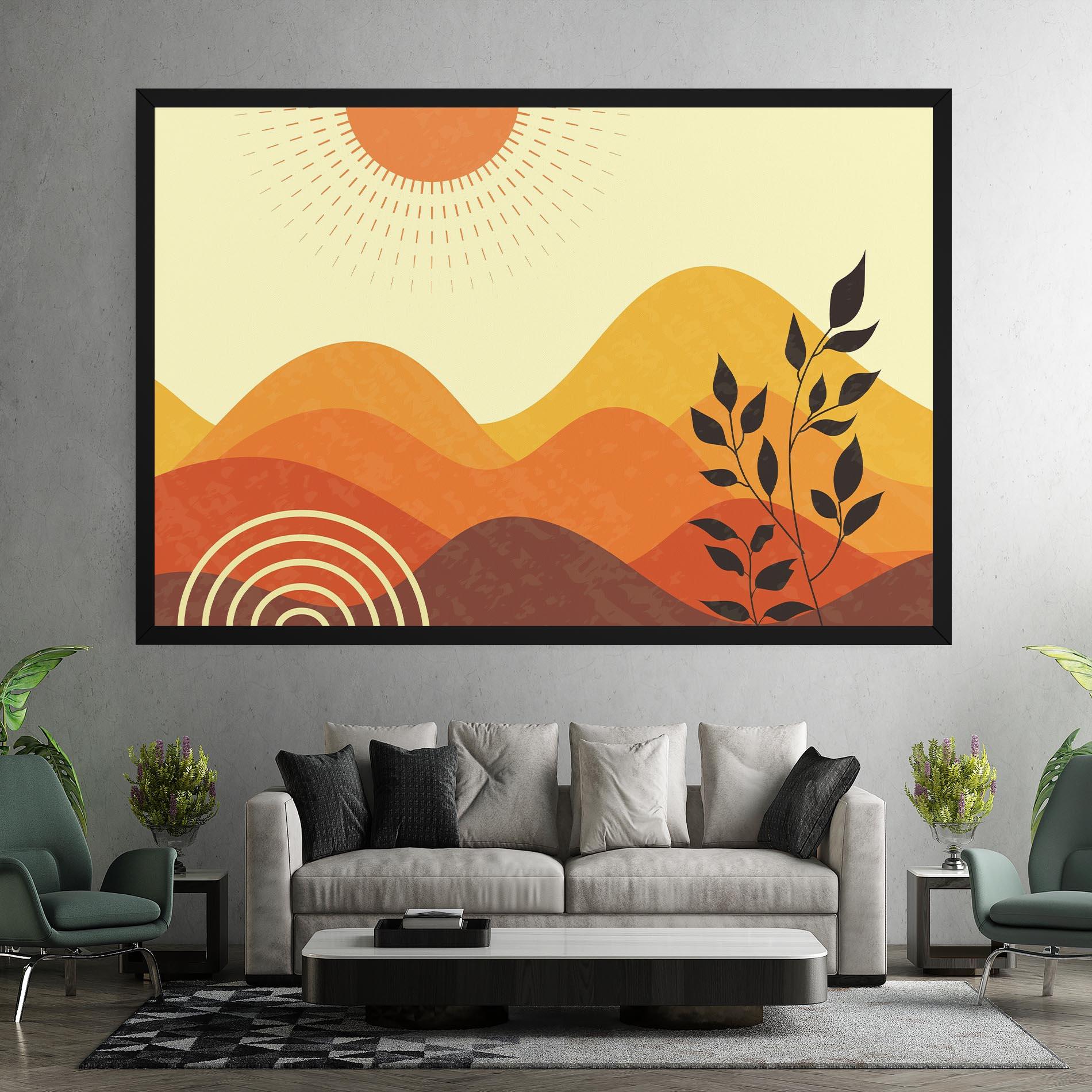 Leinwandbild Minimalist Sunset Art mockup 7
