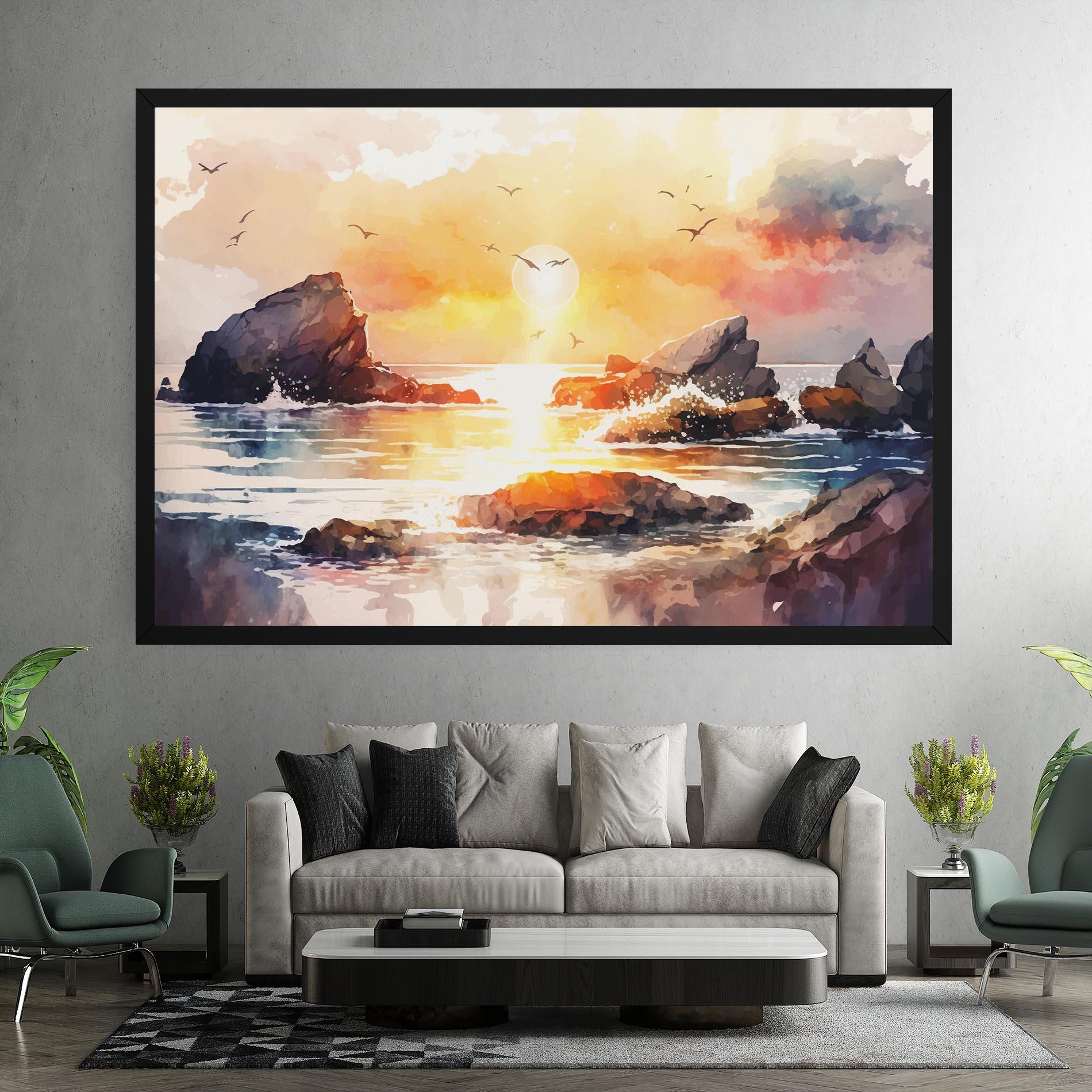 Leinwandbild Pretty Pastel Sunset mockup 7