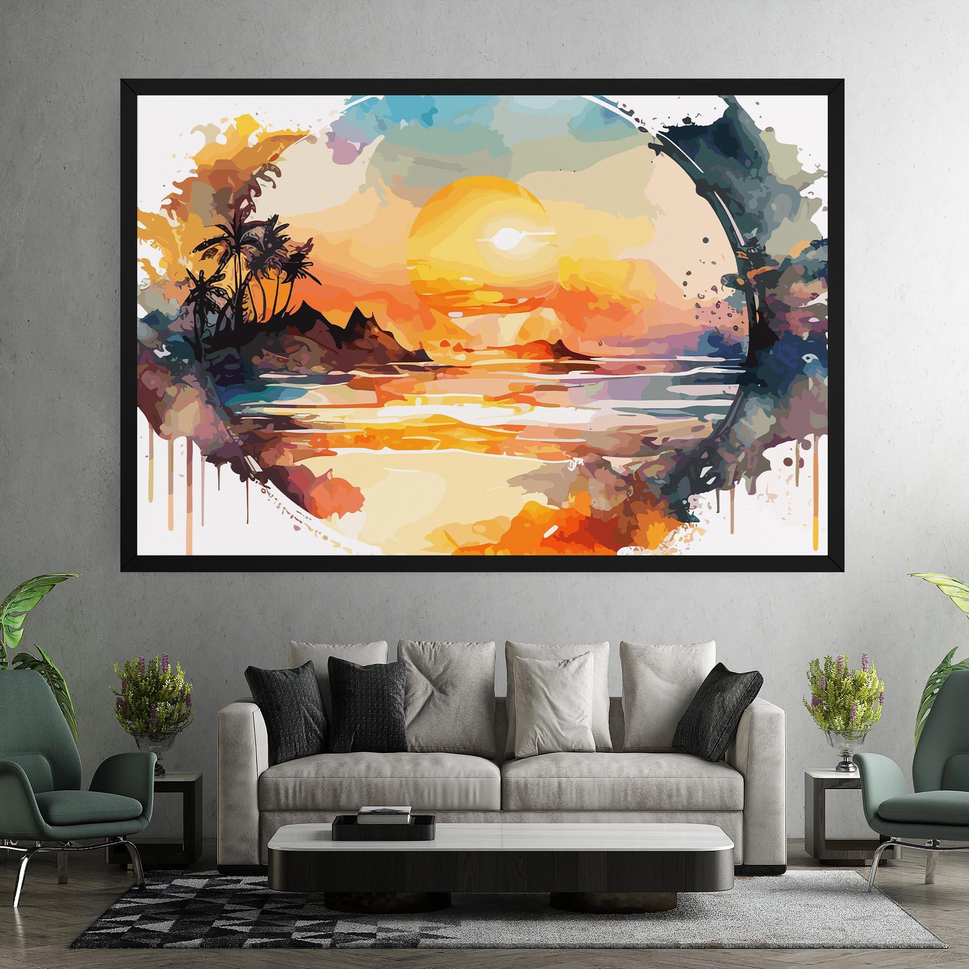 Leinwandbild Sunrise Art mockup 7