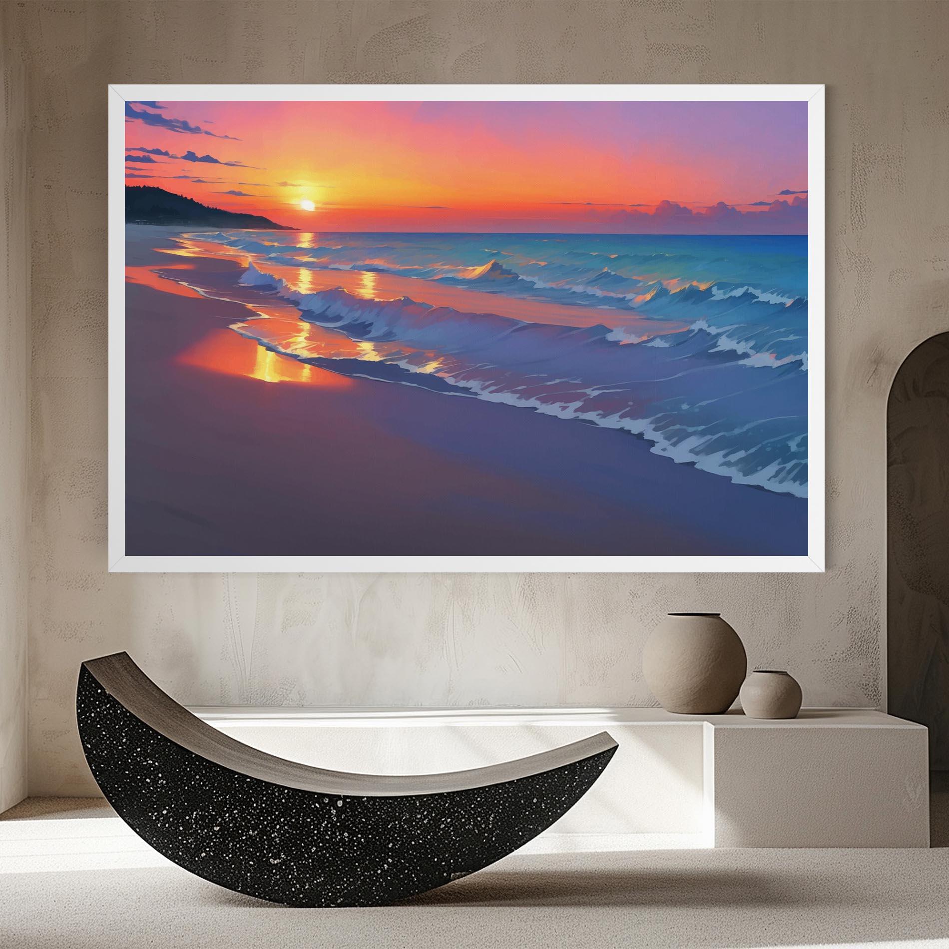 Leinwandbild Dreamy Beach Sunset mockup 8