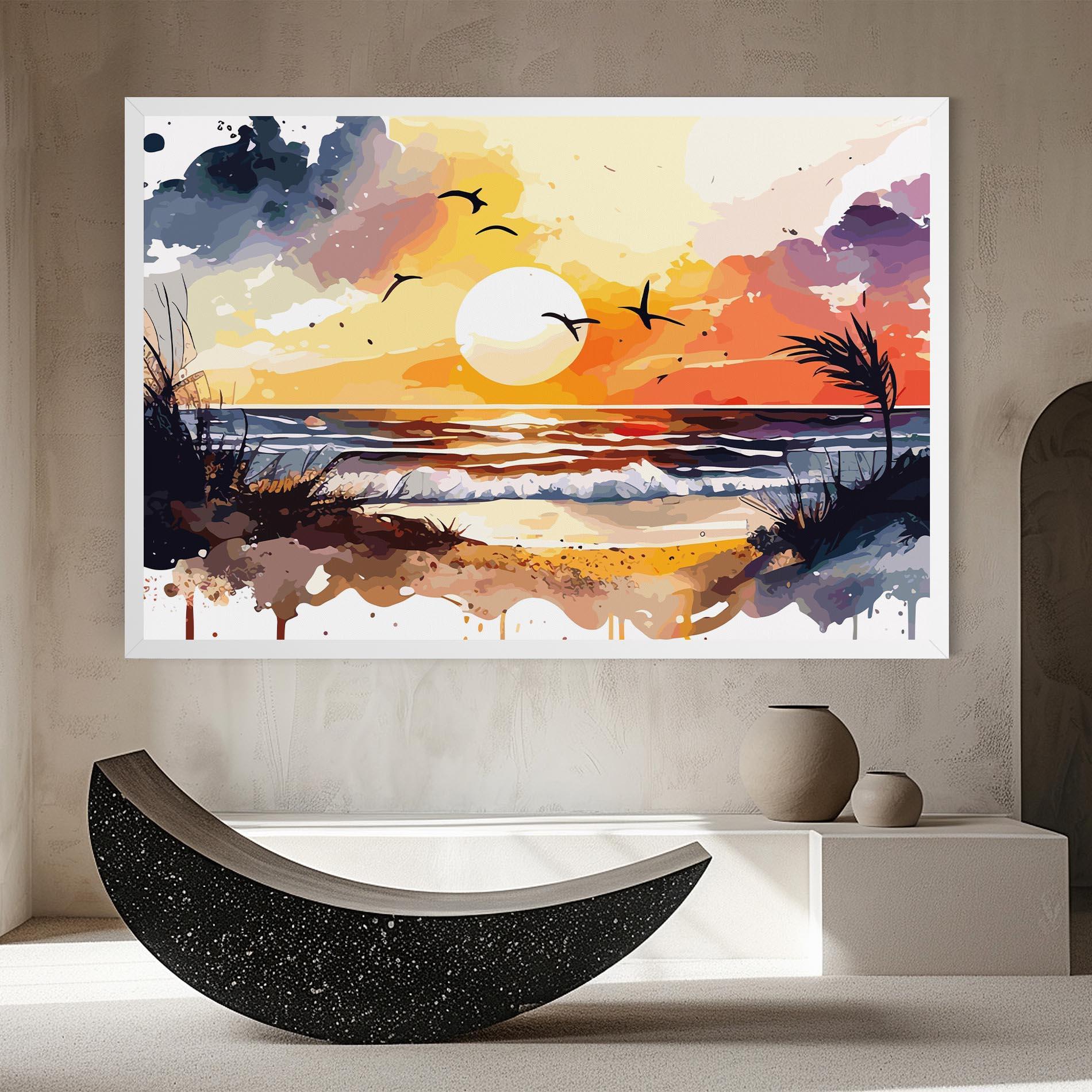 Leinwandbild Sunset Art View mockup 8